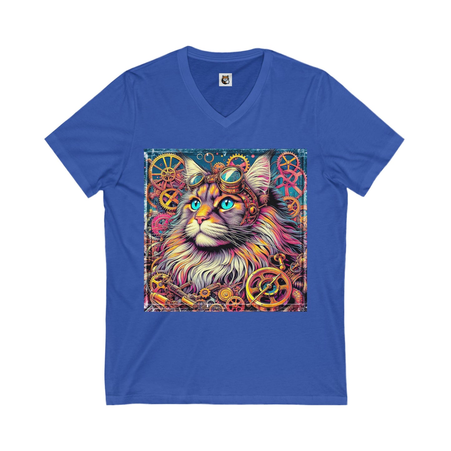 Maine Coon Unisex Jersey Short Sleeve V-Neck Tee