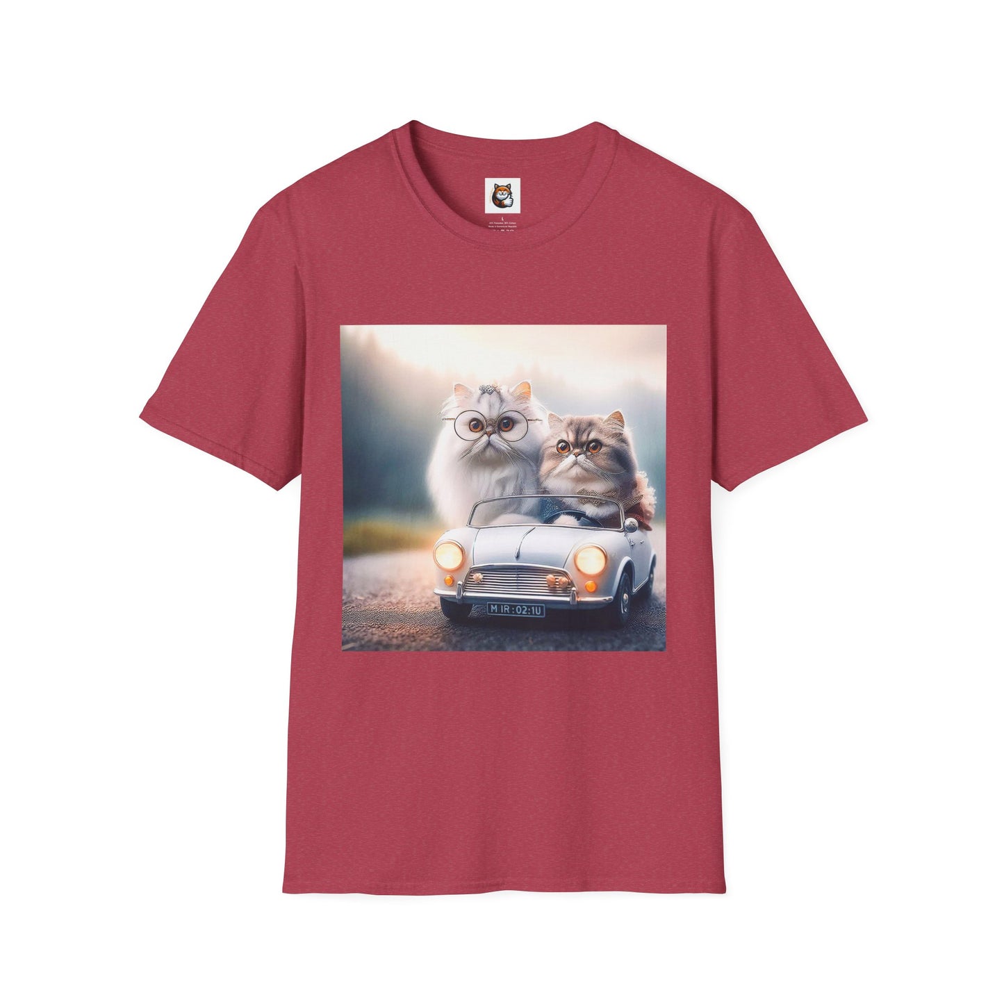 Wacky Persian Cat Unisex Softstyle T-Shirt