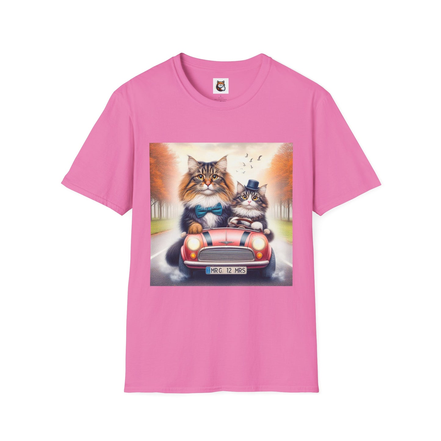 Wacky Norwegian Forest Cat Unisex Softstyle T-Shirt