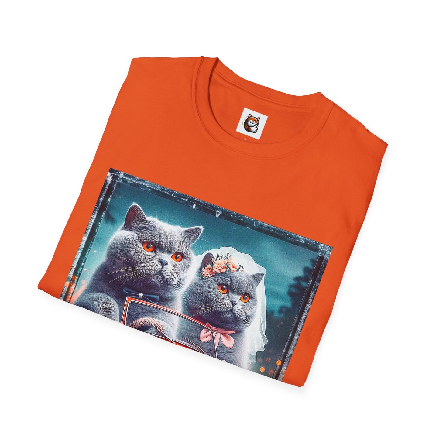 Wacky British Shorthair tiny red car Softstyle T-Shirt