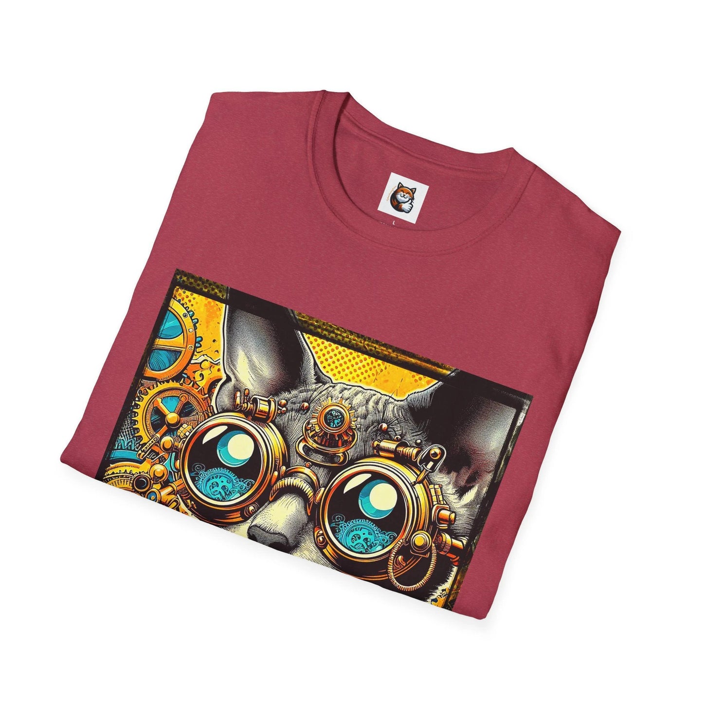 Cornish Rex Cat steam punk T-Shirt by Printify