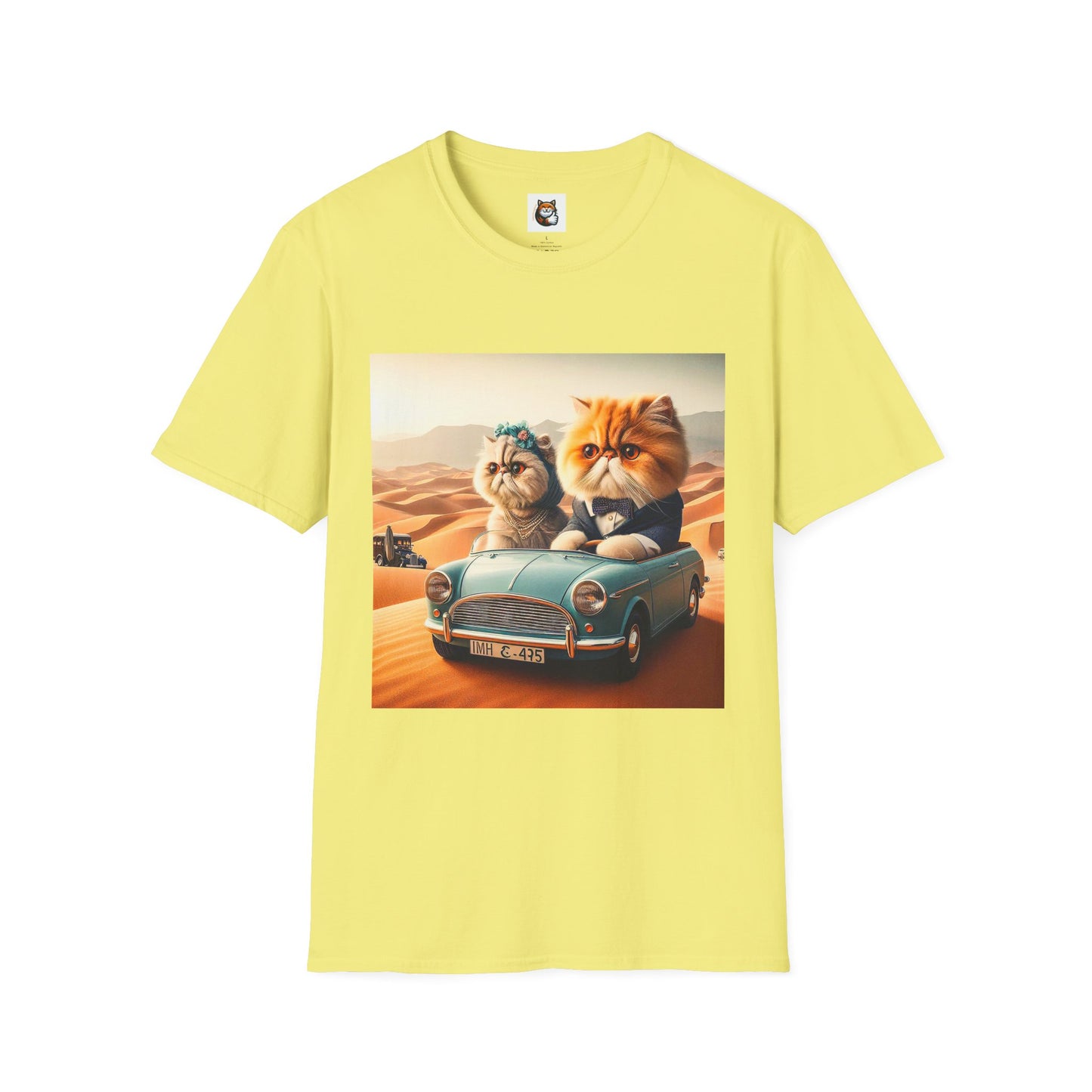 Wacky Persian Cat Unisex Softstyle T-Shirt