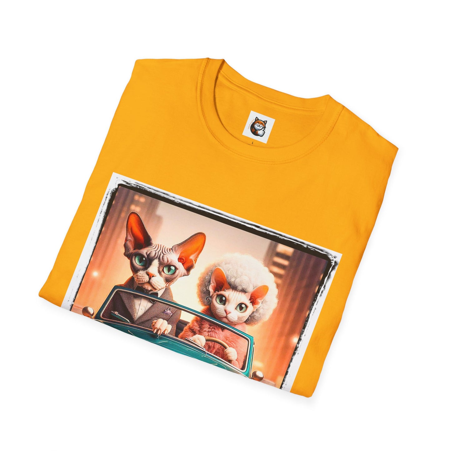 Wacky Devon Rex Cat Unisex Softstyle T-Shirt