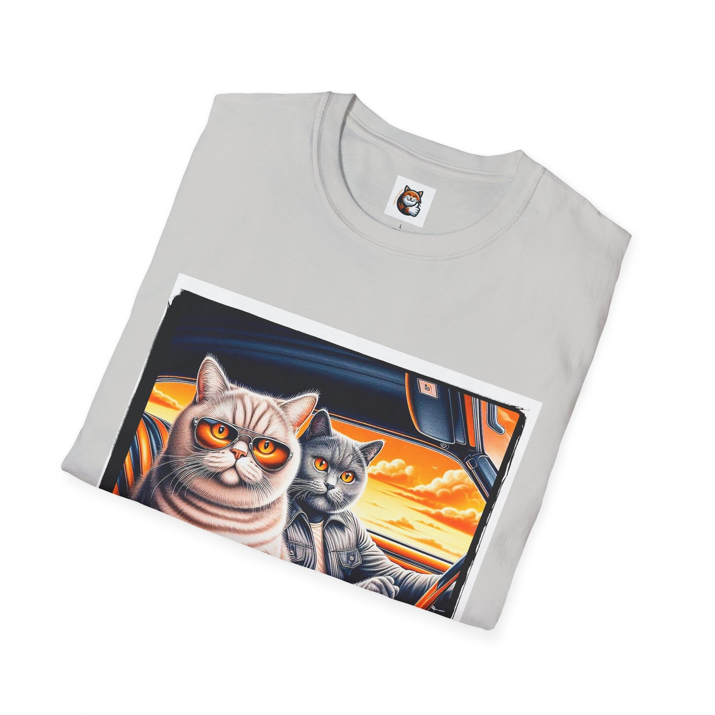 British Shorthair friends driving Softstyle T-Shirt