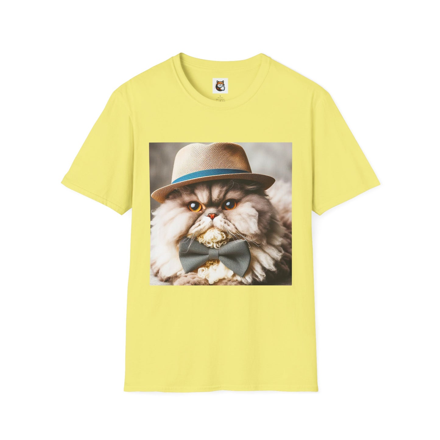 Selkirk Rex Cat T-Shirt top hat and bow tie