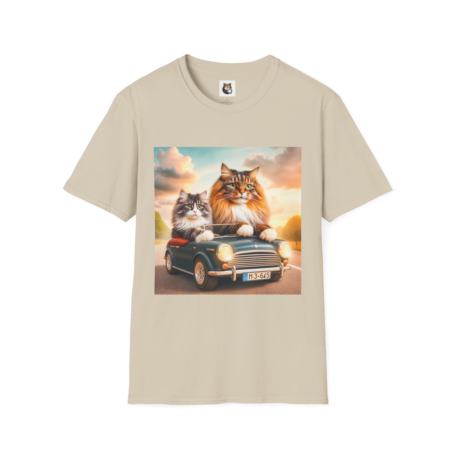 Wacky Norwegian Forest Cat Unisex Softstyle T-Shirt
