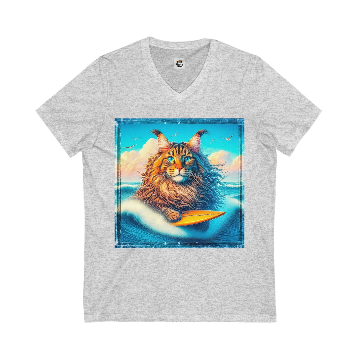Maine Coon Unisex Jersey Short Sleeve V-Neck Tee