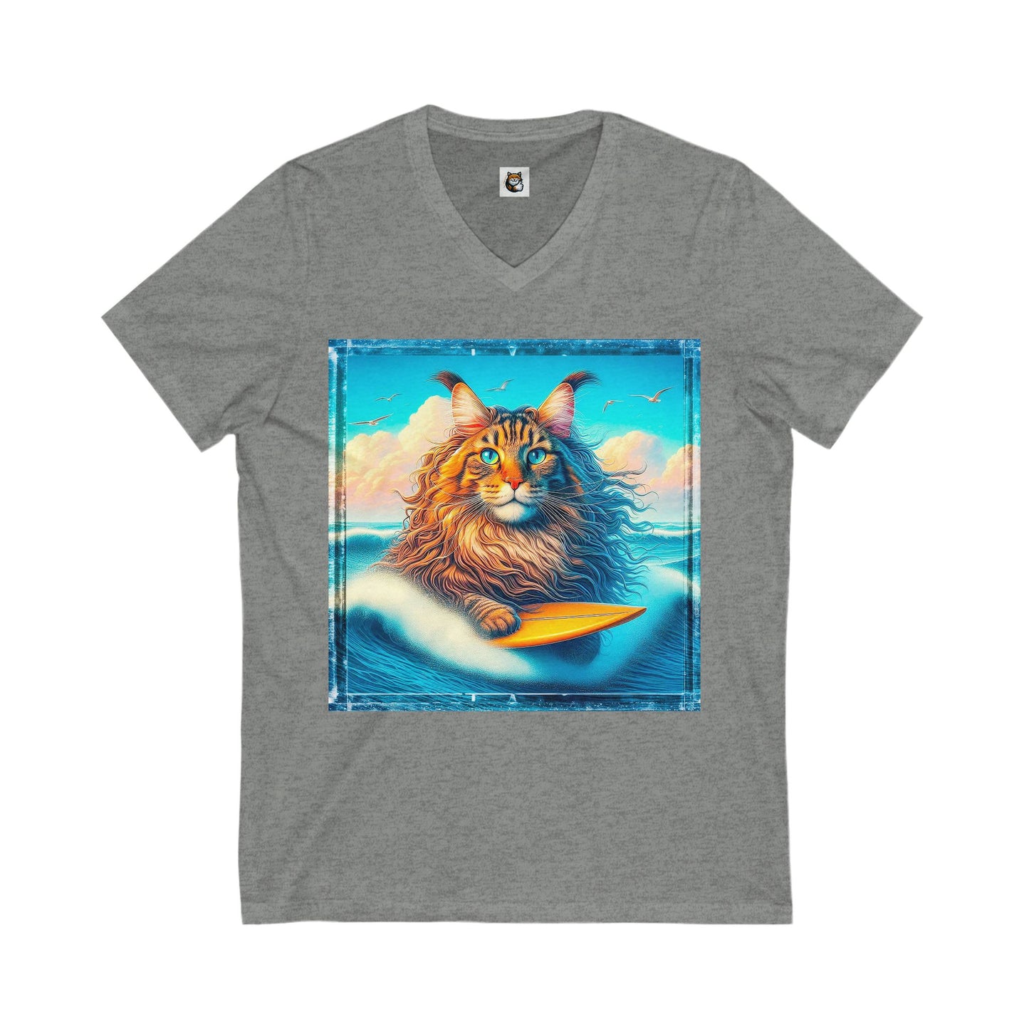 Maine Coon Unisex Jersey Short Sleeve V-Neck Tee