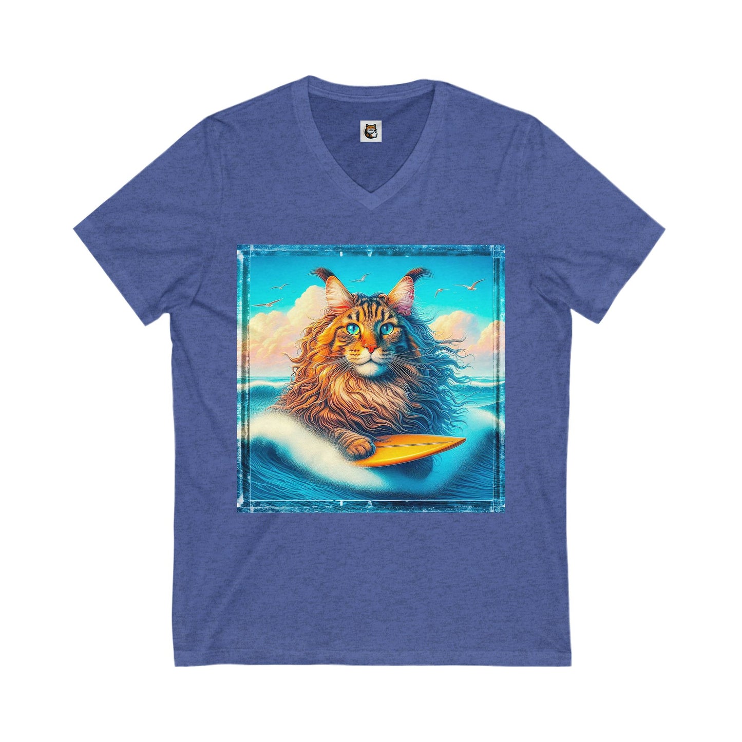 Maine Coon Unisex Jersey Short Sleeve V-Neck Tee