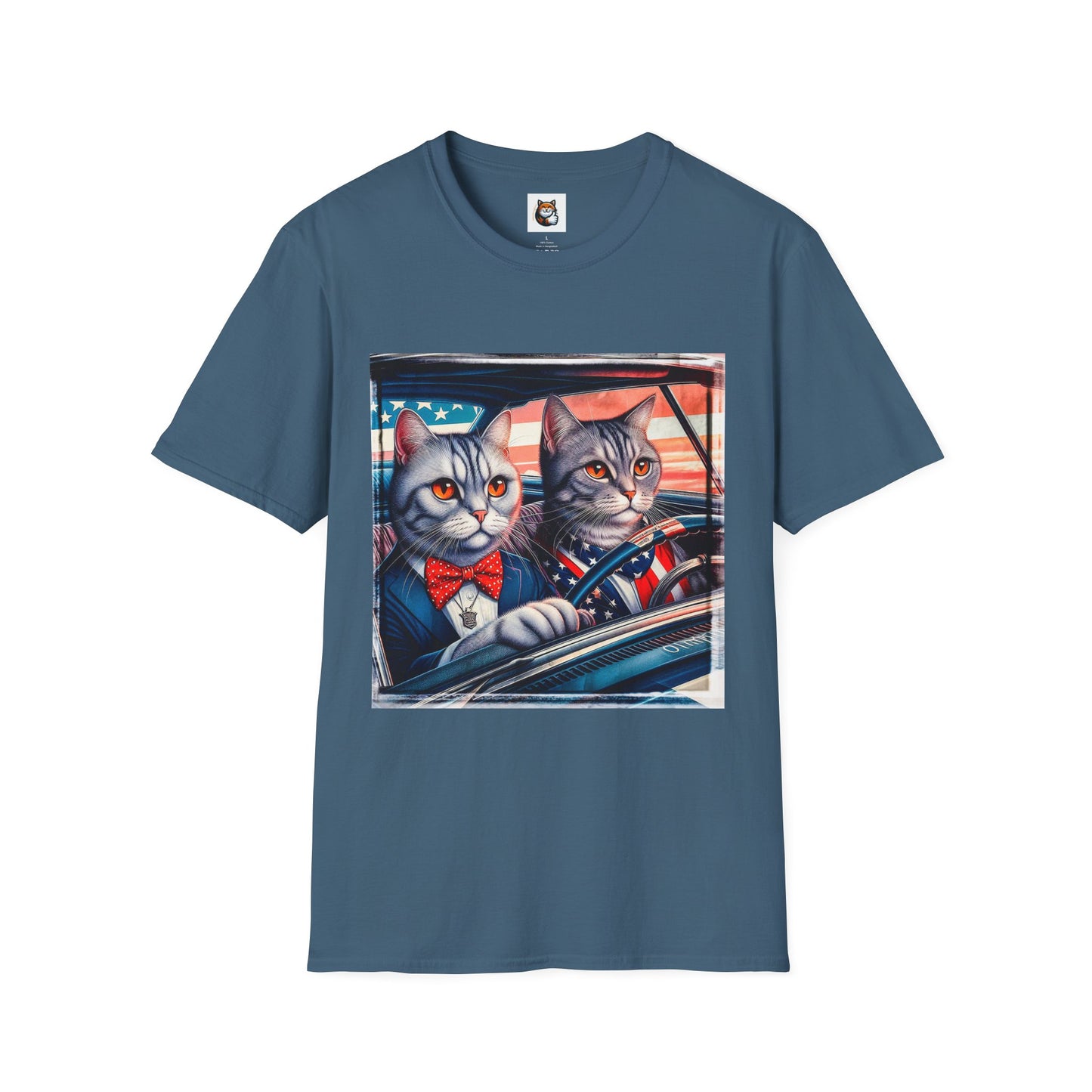 Wacky American friends driving Unisex Softstyle T-Shirt
