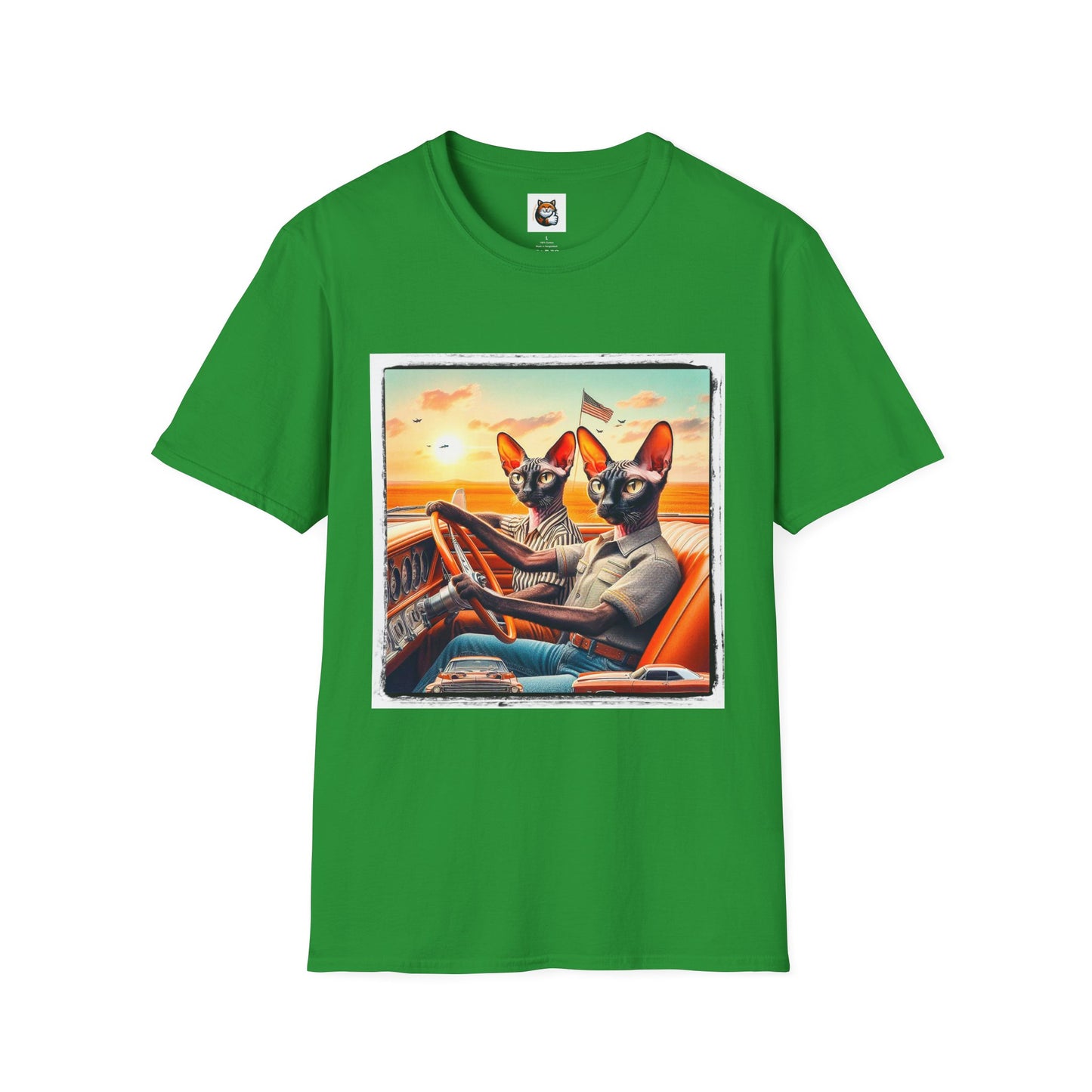 Wacky Cornish Rex Cat couple driving T-Shirt