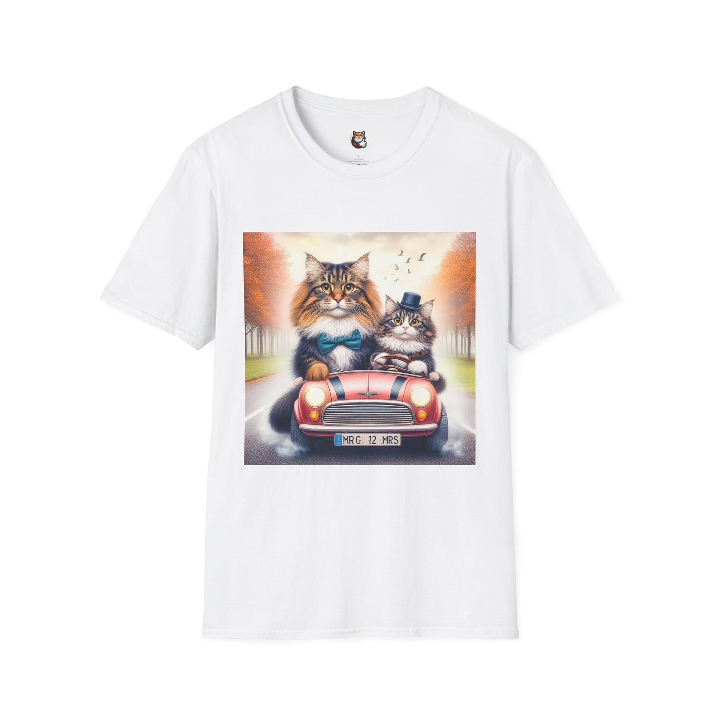 Wacky Norwegian Forest Cat Unisex Softstyle T-Shirt