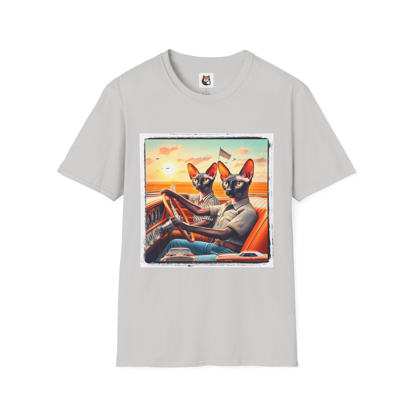 Wacky Cornish Rex Cat couple driving T-Shirt