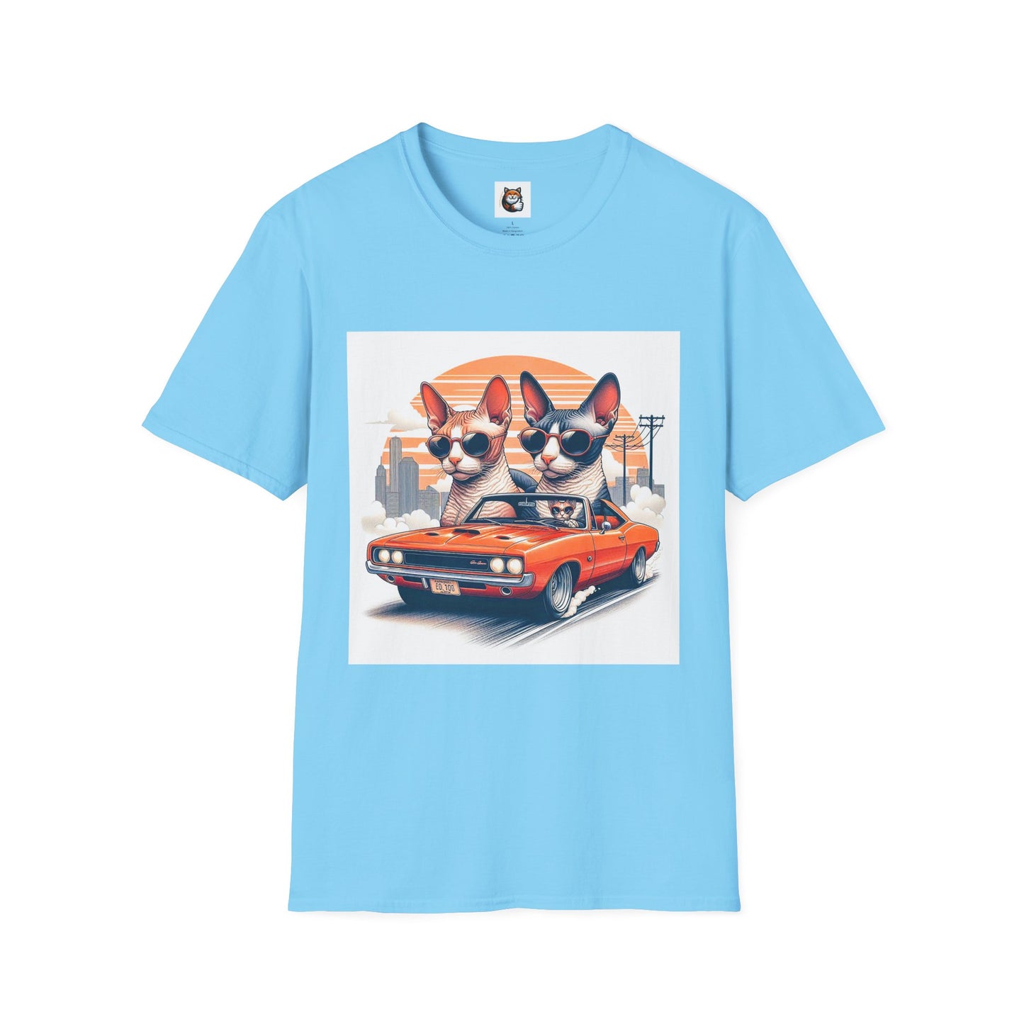 Wacky Cornish Rex Cat couple driving T-Shirt