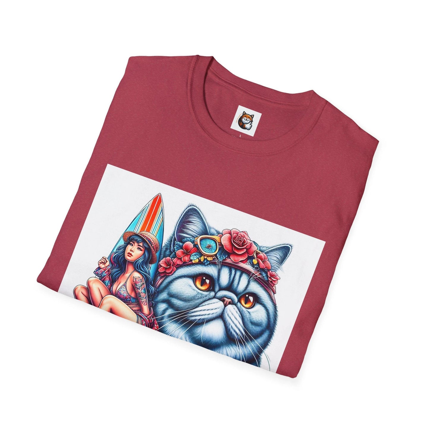 Exotic Shorthair Cat Unisex Softstyle T-Shirt by Printify