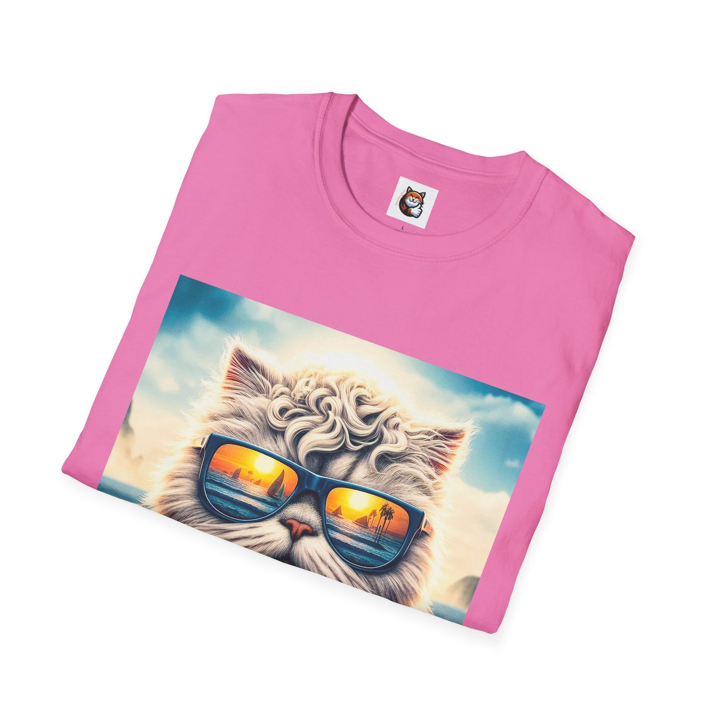 Selkirk Rex Cat T-Shirt beach day