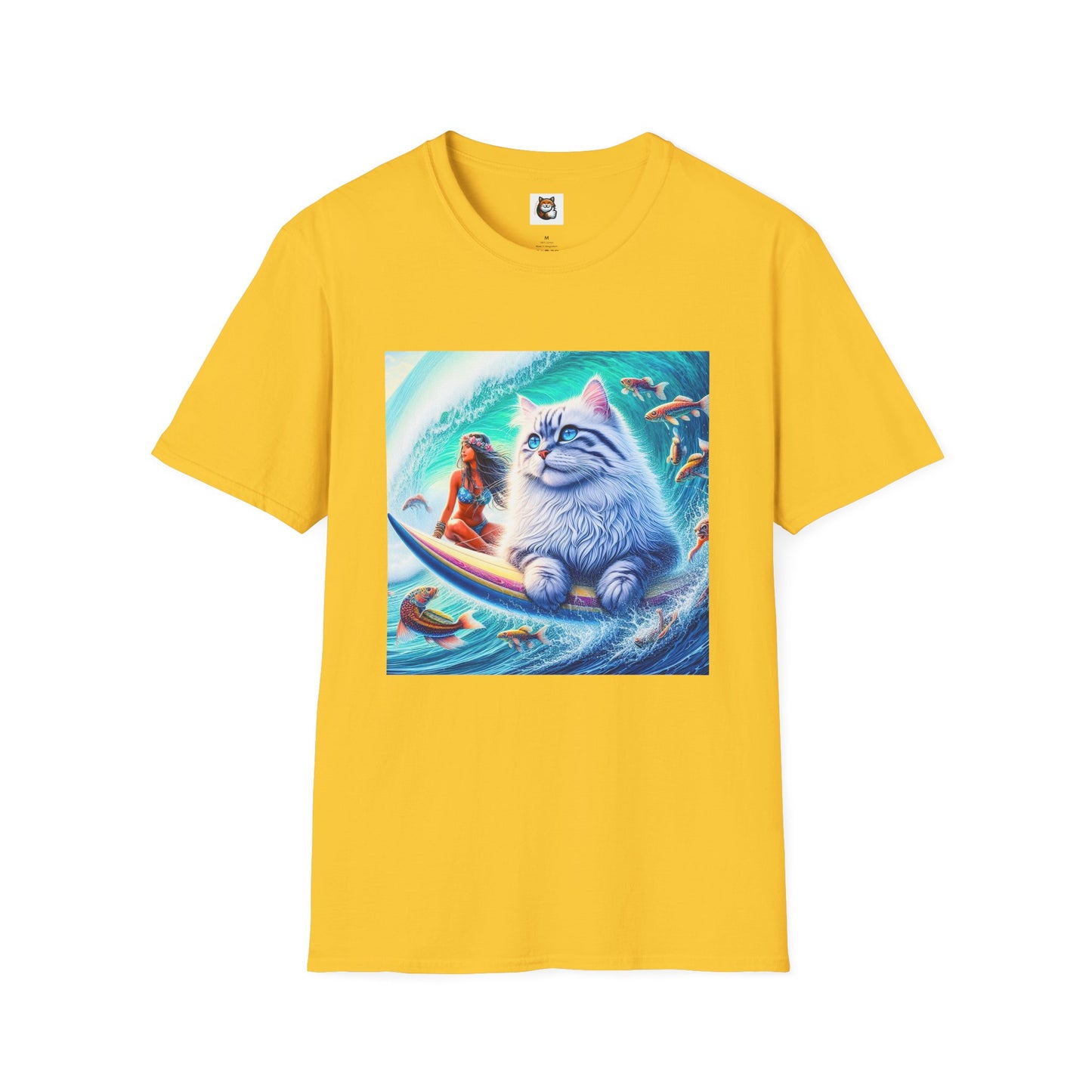 Siberian Cat surfs up shirt