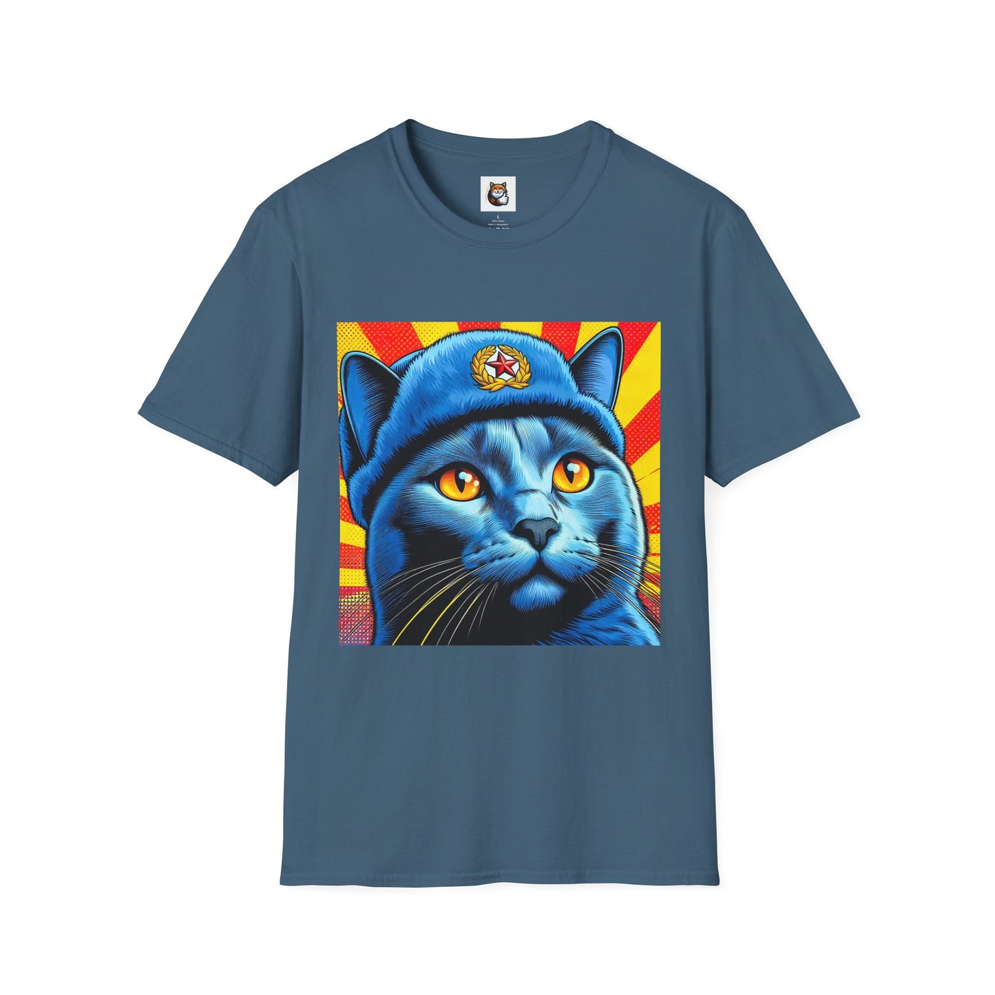 Russian Blue Cat Unisex Softstyle T-Shirt
