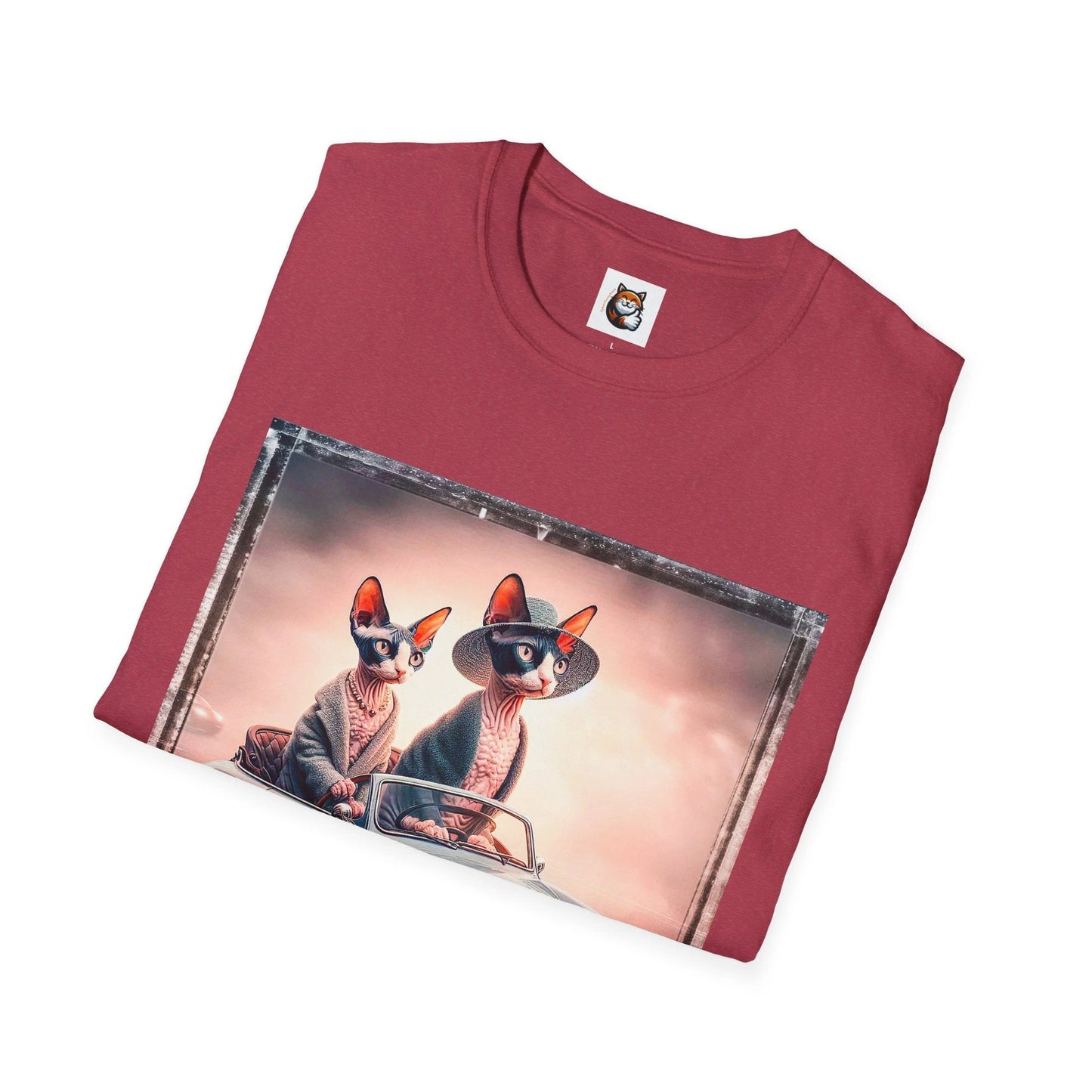 Wacky Cornish Rex friends driving T-Shirt by Printify