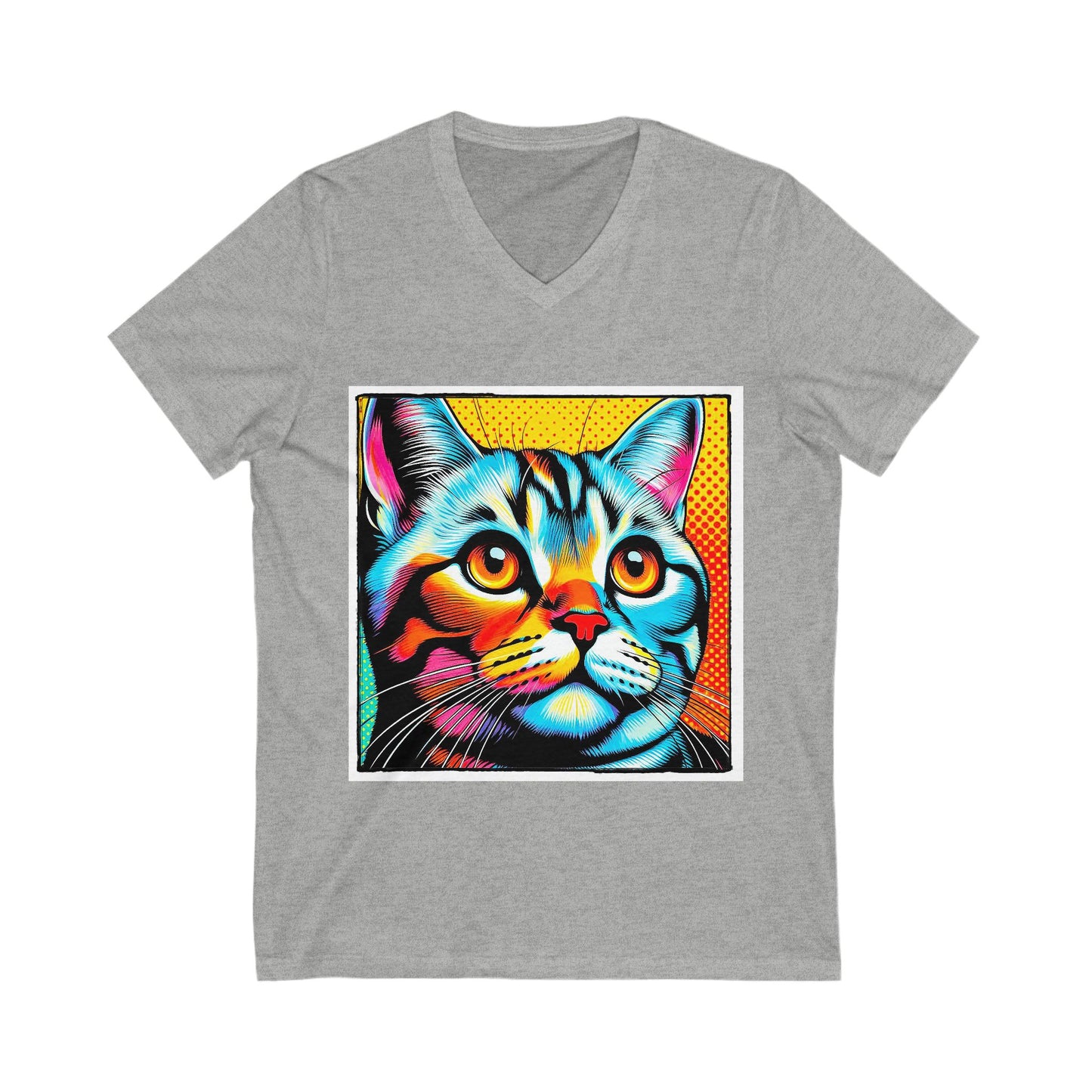 American Shorthair comic book Jersey Short Sleeve V-Neck Tee