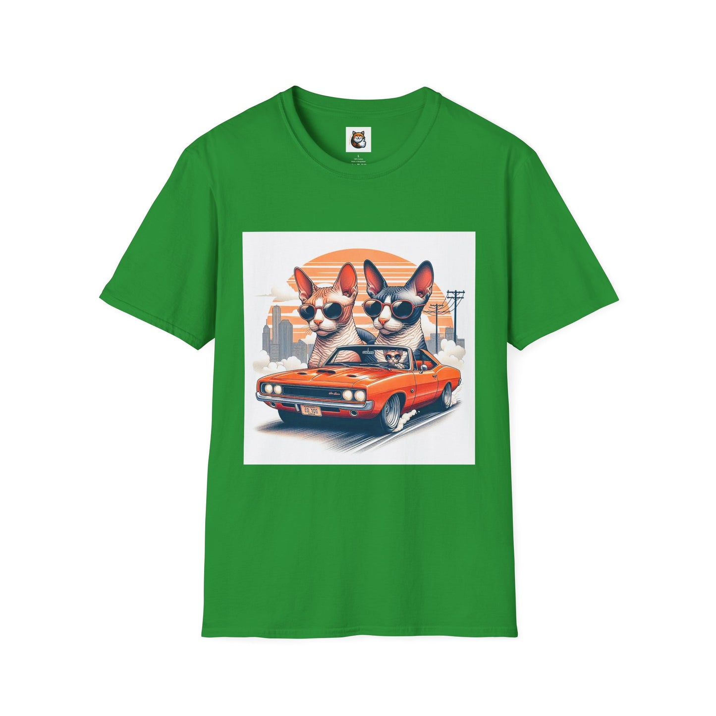 Wacky Cornish Rex Cat couple driving T-Shirt