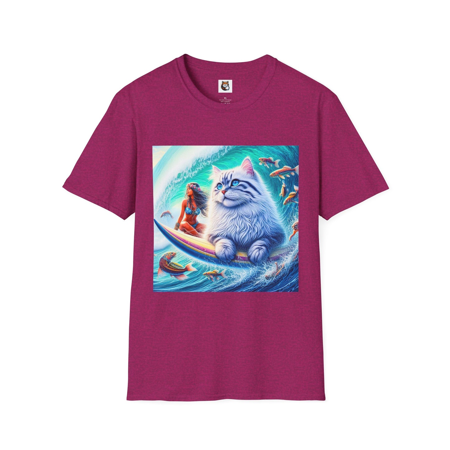 Siberian Cat surfs up shirt