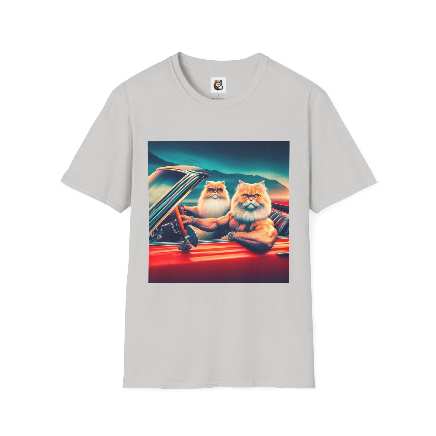 Wacky Persian Cat Unisex Softstyle T-Shirt