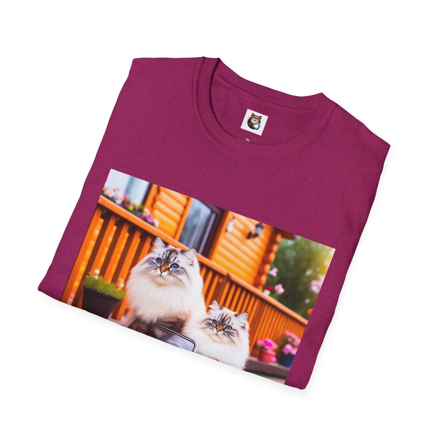 Wacky Siberian Cat tiny car shirt by Printify
