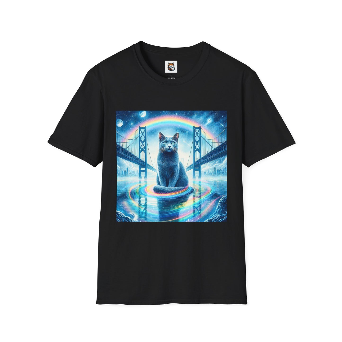 Russian Blue Cat Unisex Softstyle T-Shirt