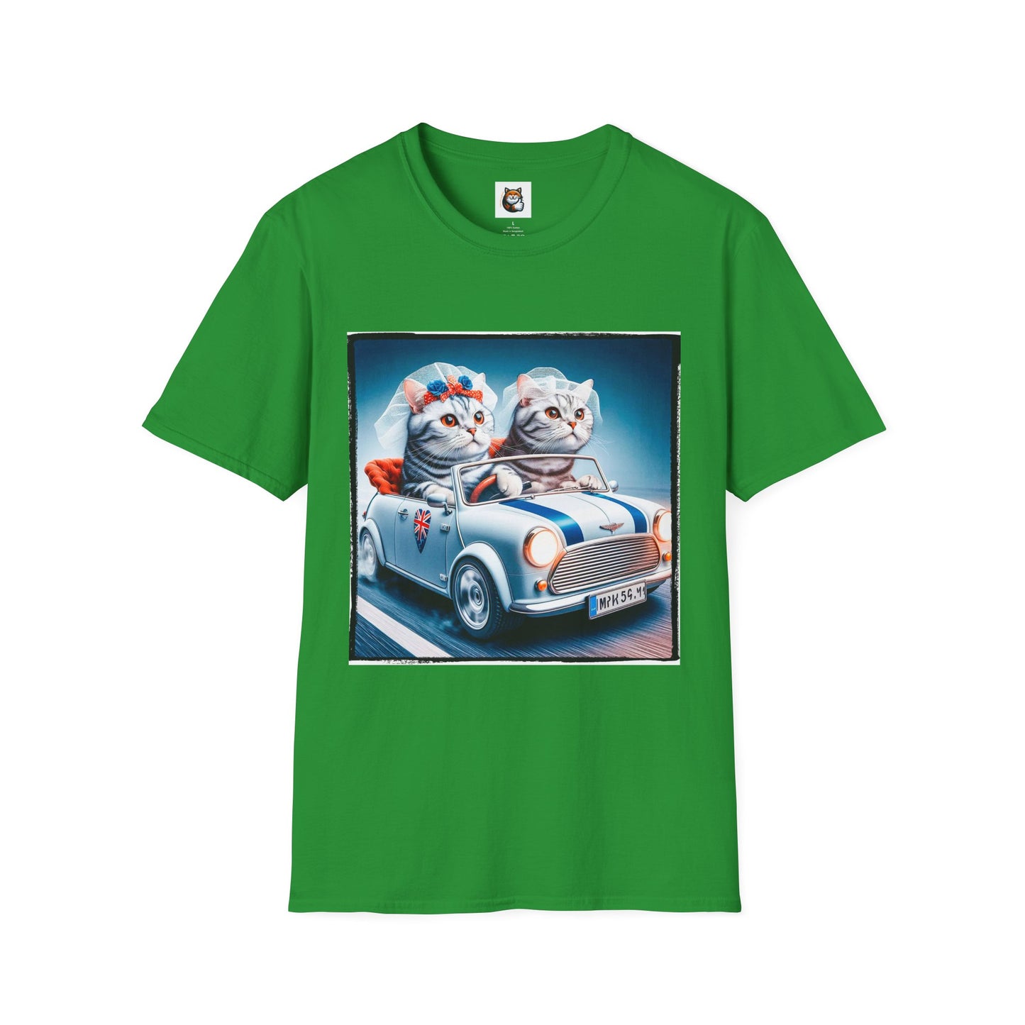 Wacky American Shorthair driving Softstyle T-Shirt