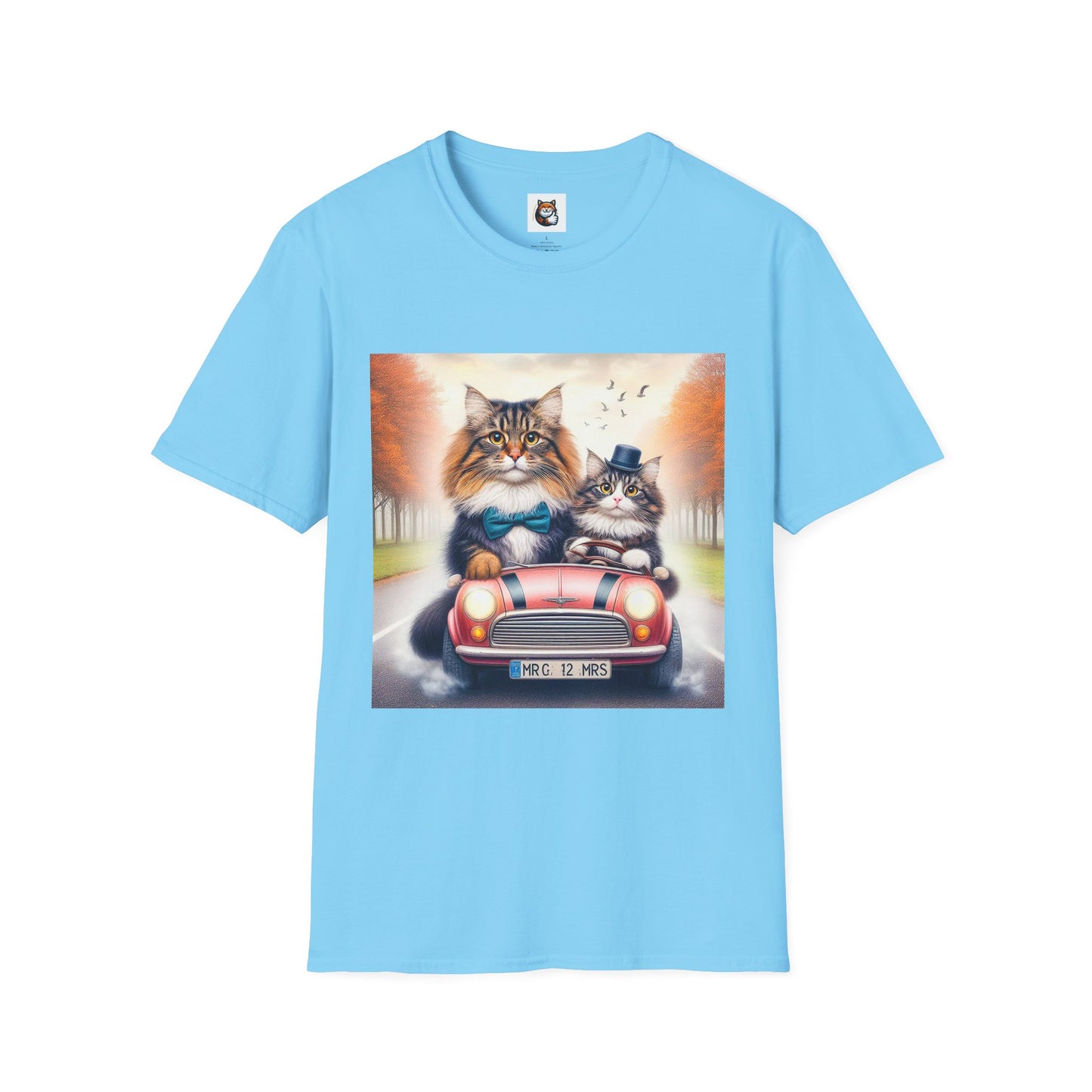 Wacky Norwegian Forest Cat Unisex Softstyle T-Shirt