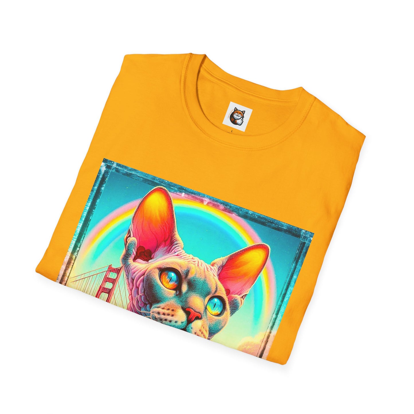 Devon Rex Cat Unisex Softstyle T-Shirt