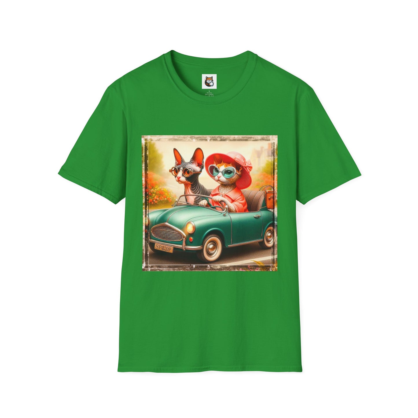 Wacky Cornish Rex Cat friends driving T-Shirt