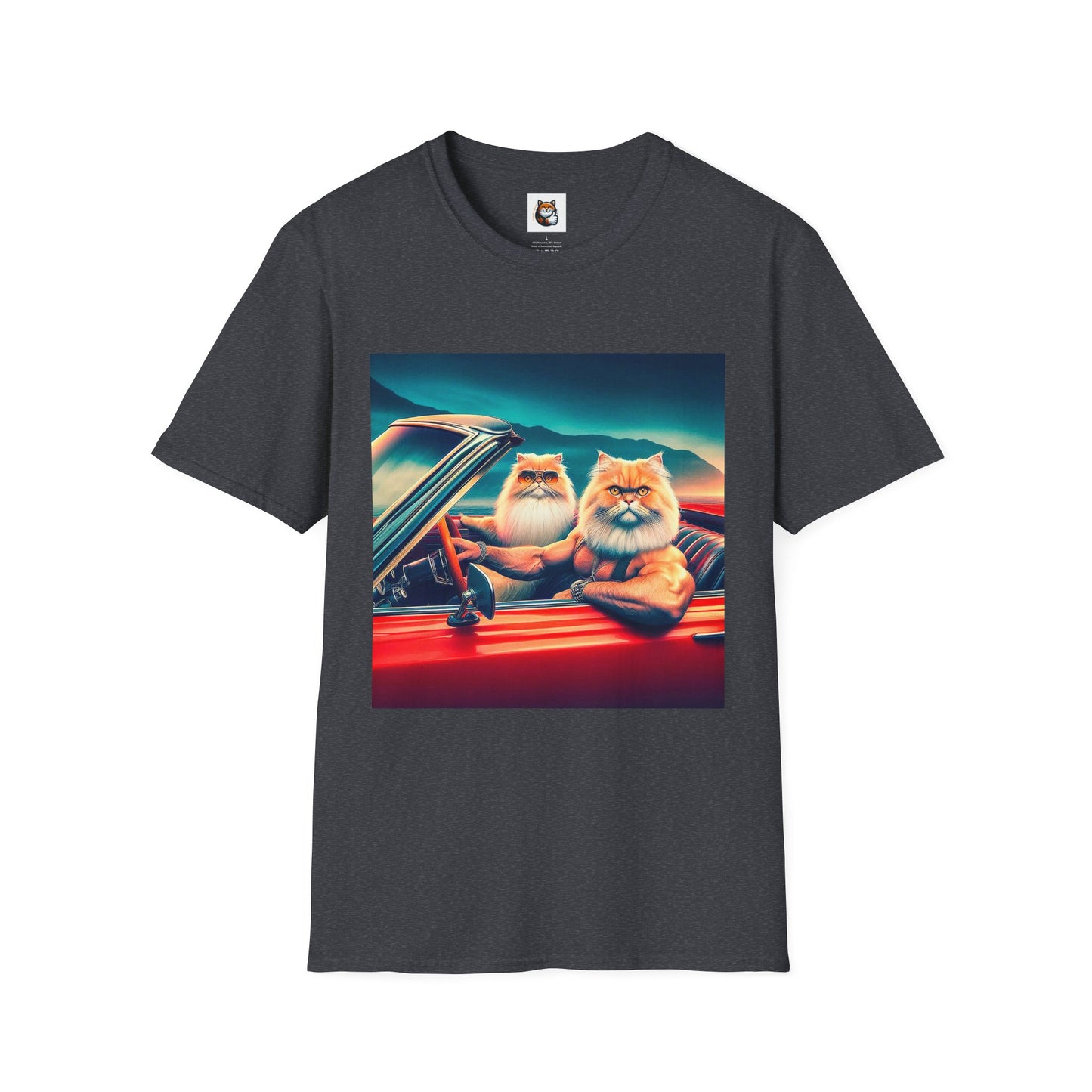 Wacky Persian Cat Unisex Softstyle T-Shirt