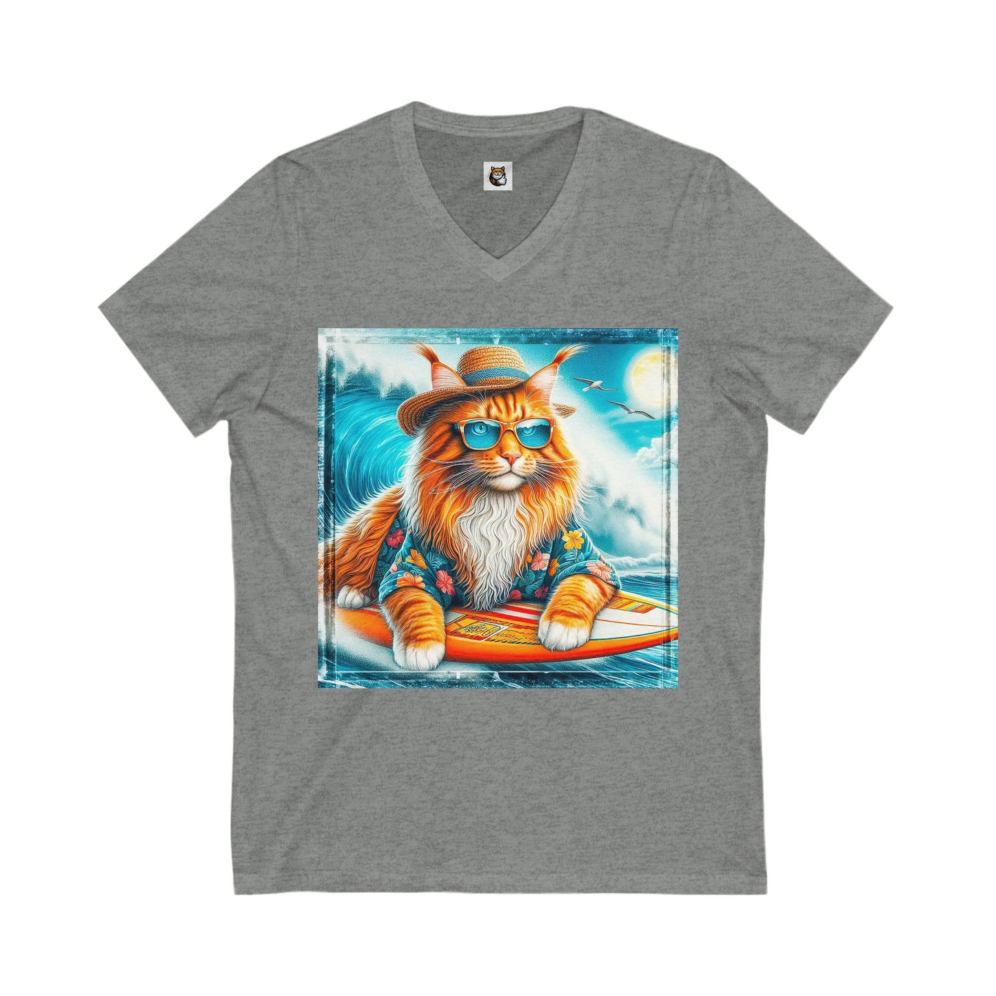 Maine Coon Unisex Jersey Short Sleeve V-Neck Tee