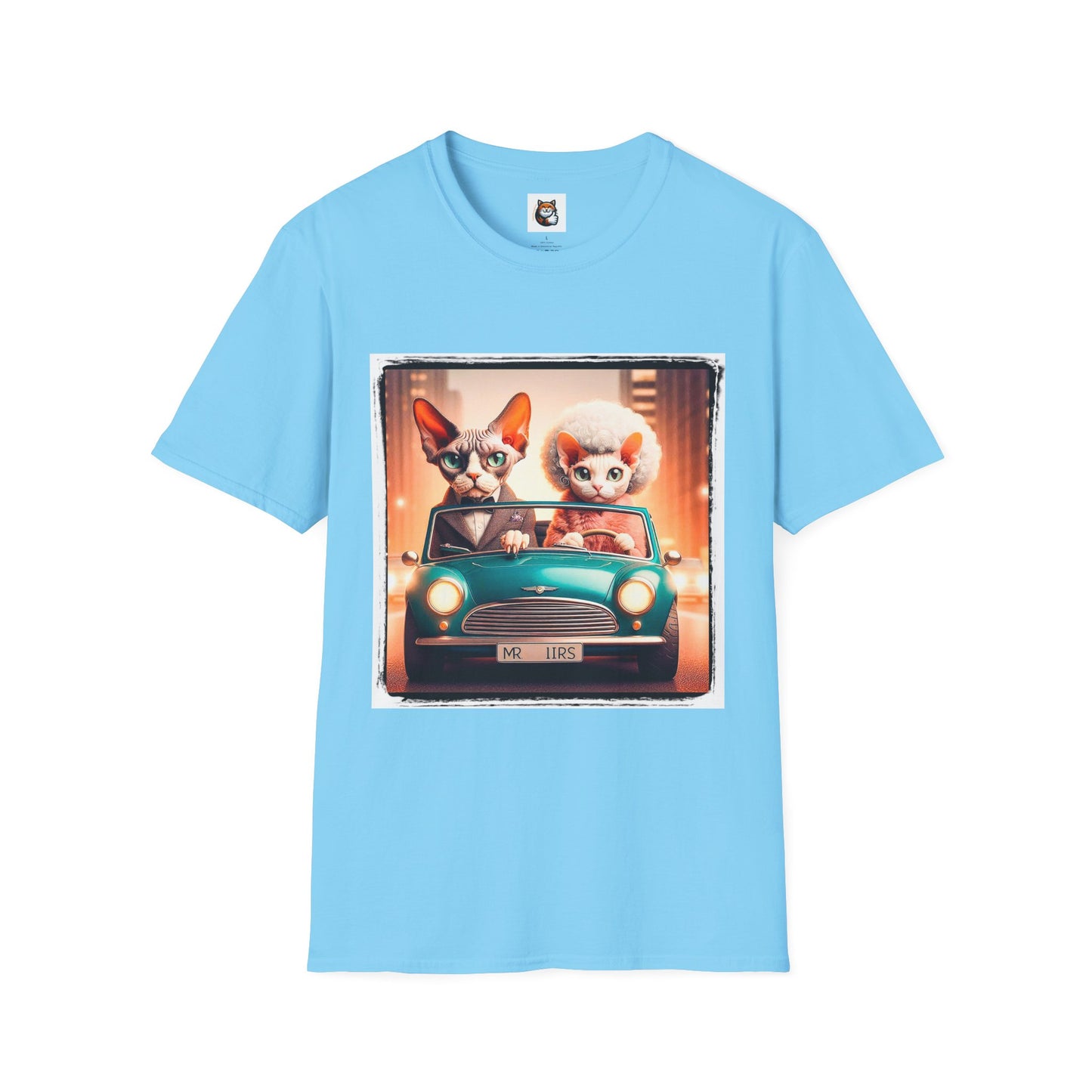 Wacky Devon Rex Cat Unisex Softstyle T-Shirt