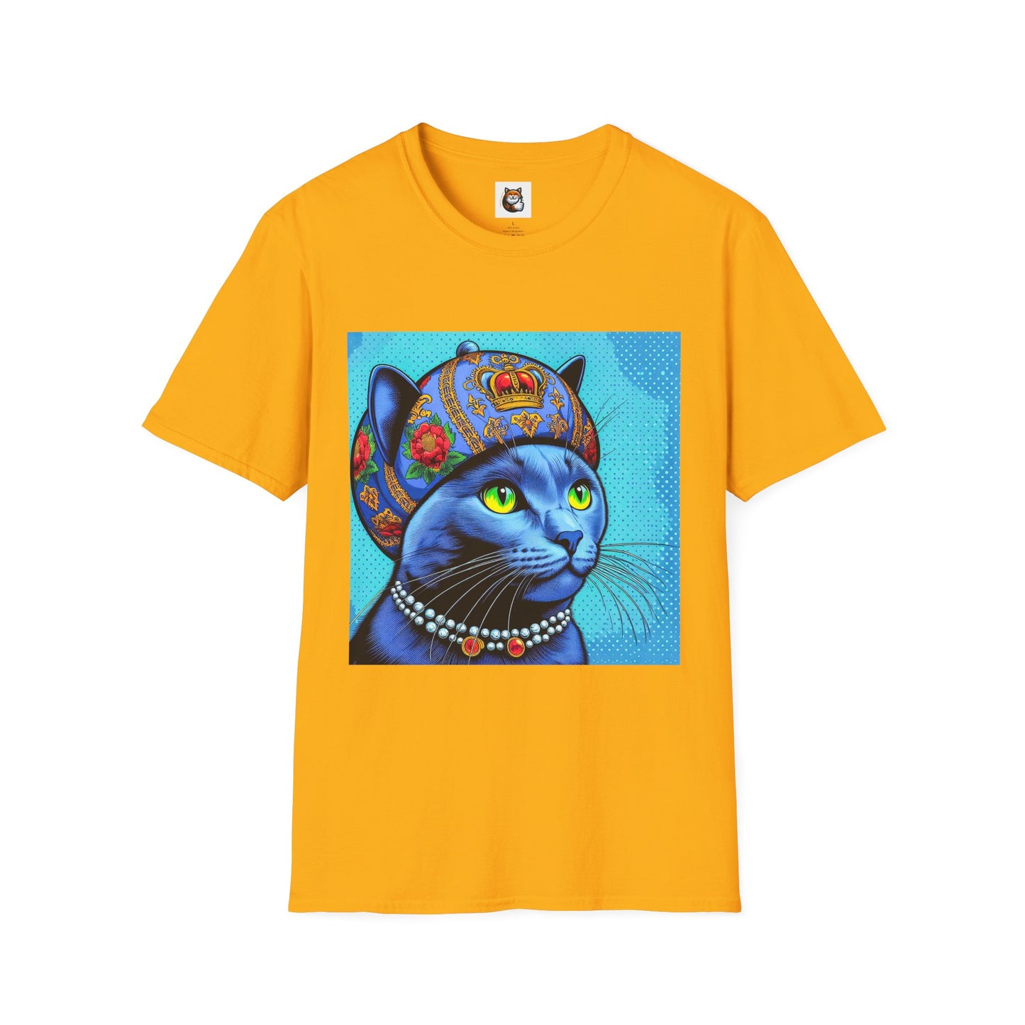 Russian Blue Cat Unisex Softstyle T-Shirt