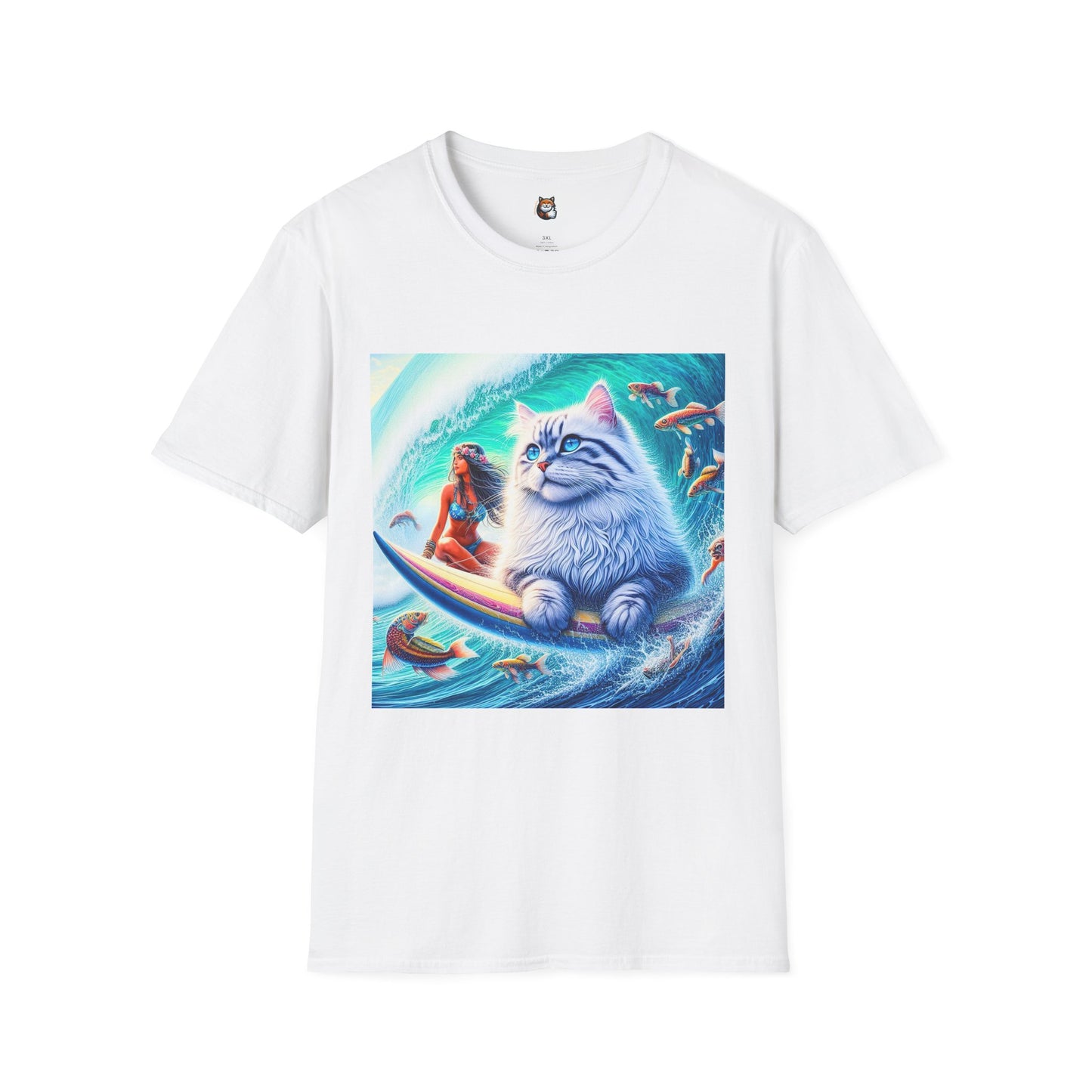 Siberian Cat surfs up shirt