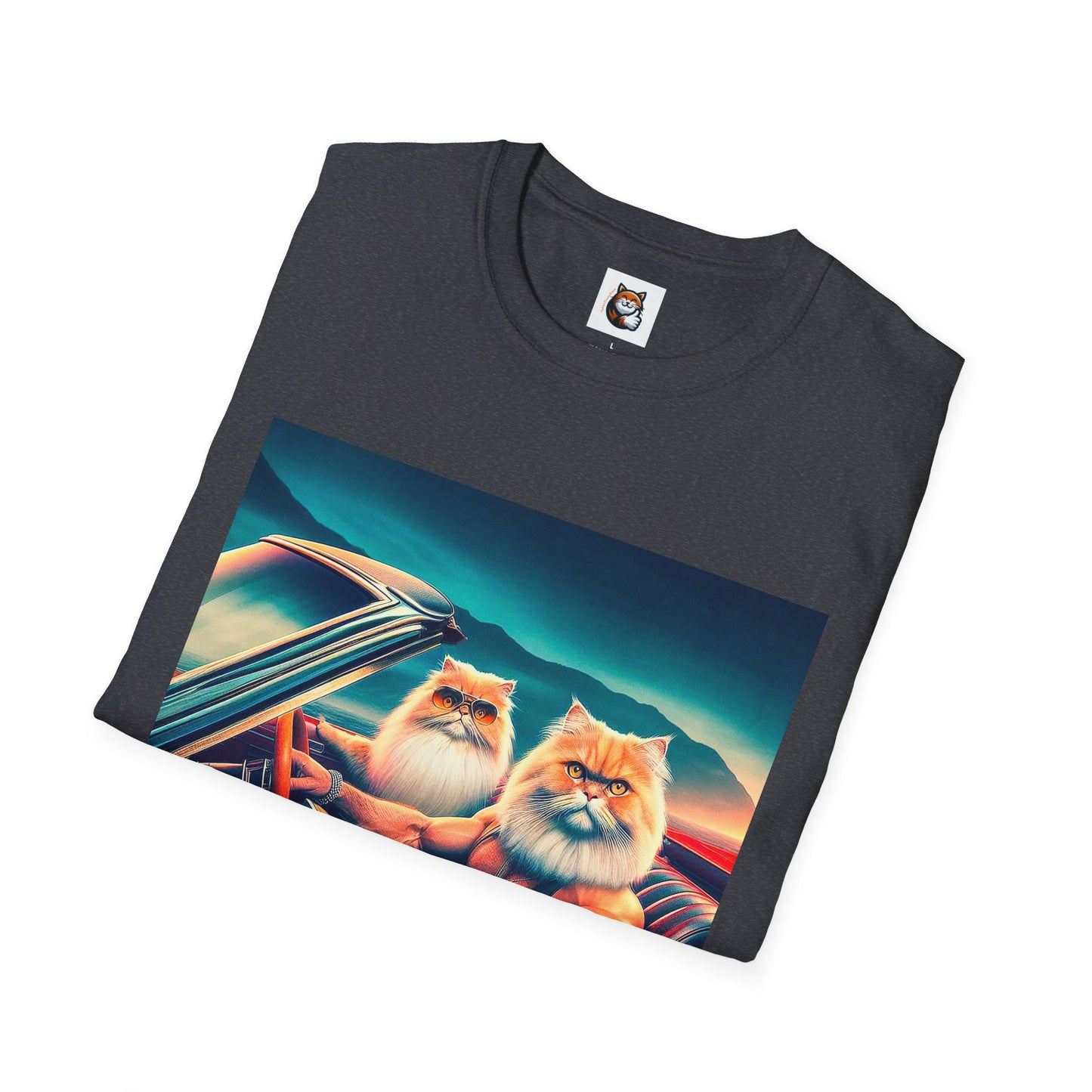 Wacky Persian Cat Unisex Softstyle T-Shirt