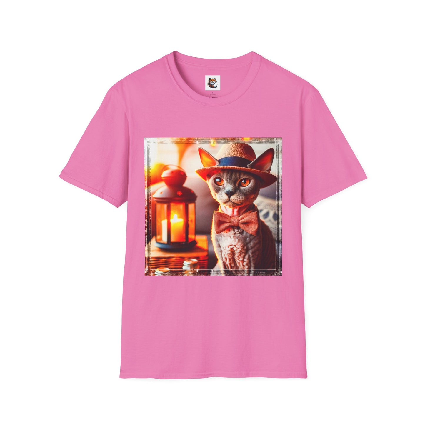 Devon Rex Cat Unisex Softstyle T-Shirt