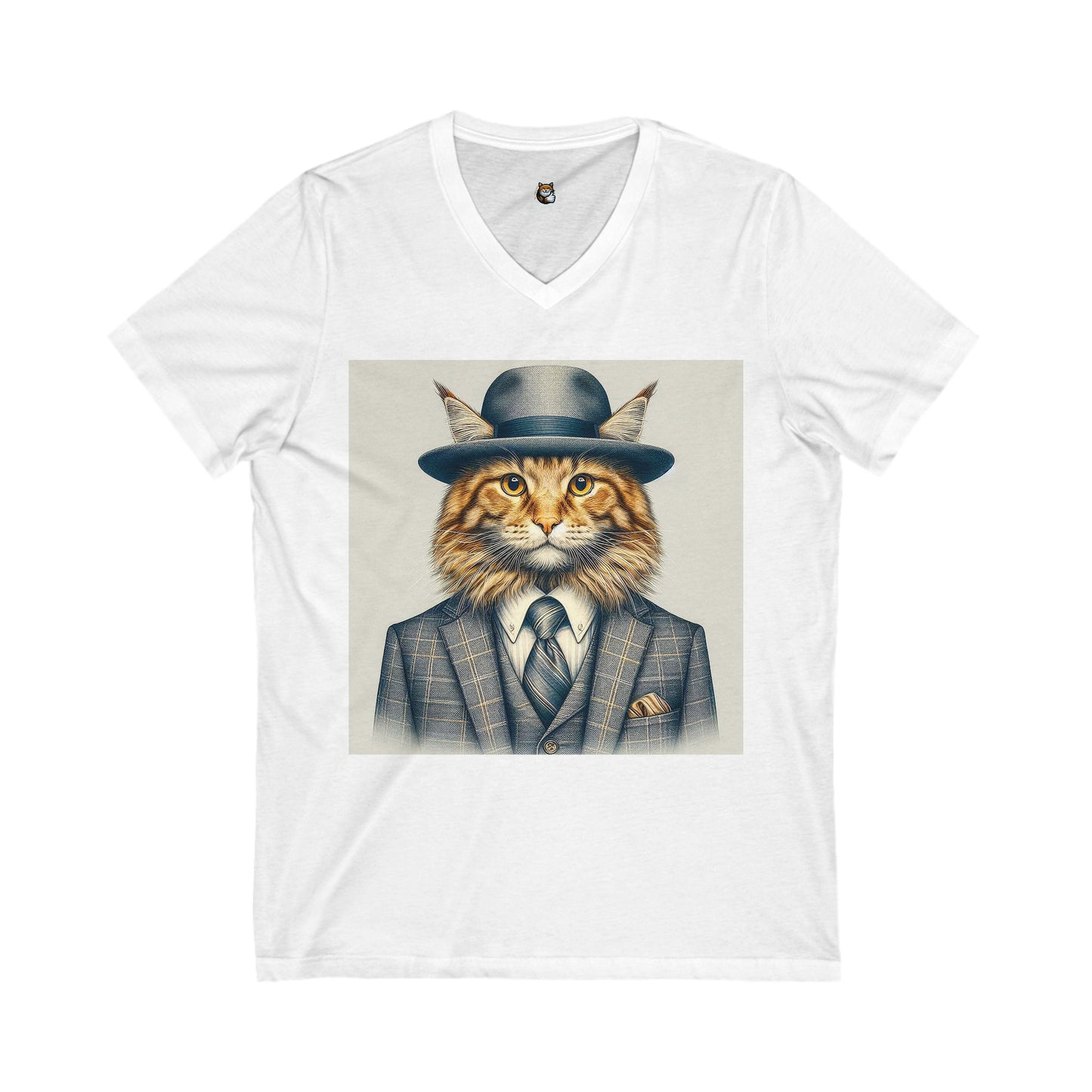 Maine Coon Unisex Jersey Short Sleeve V-Neck Tee