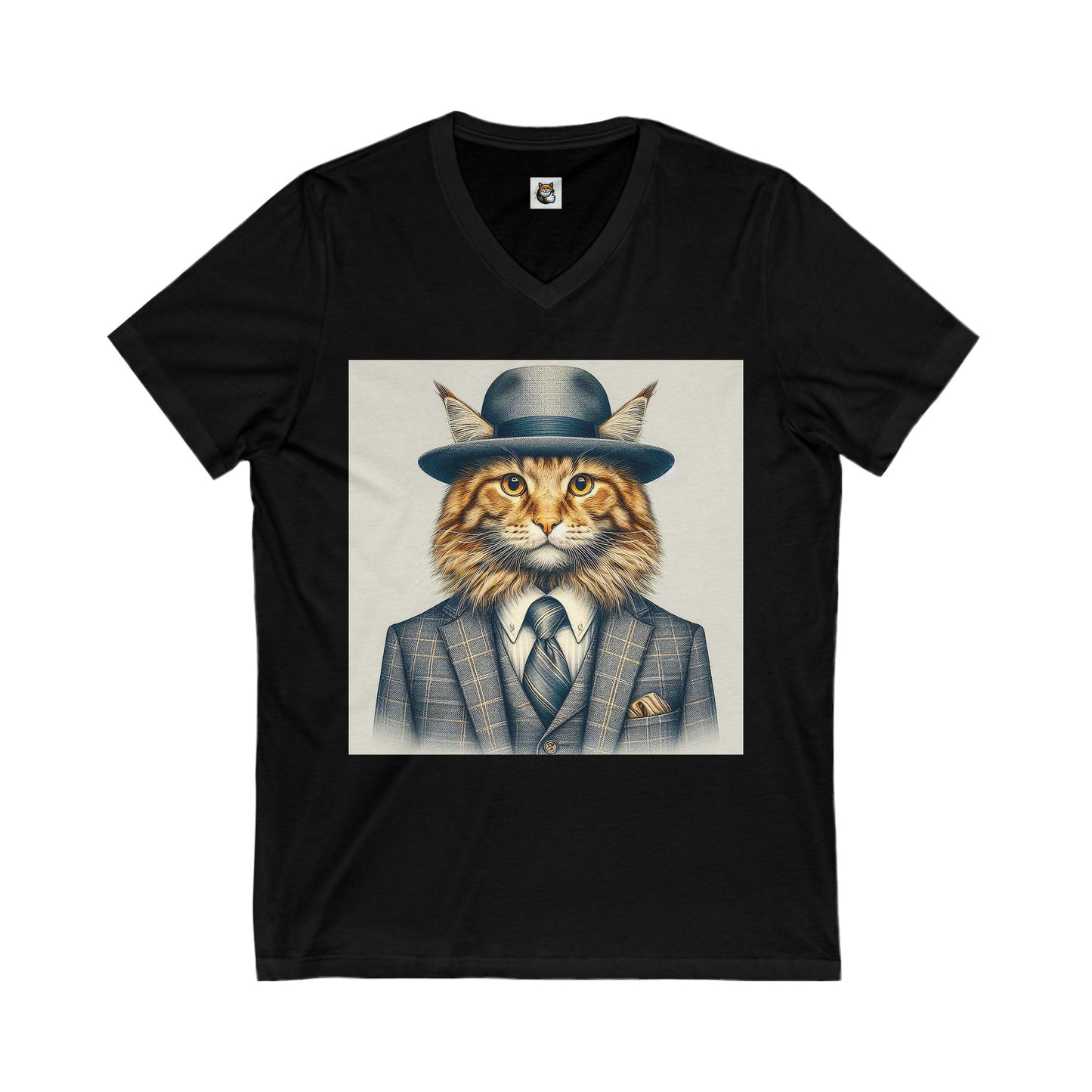 Maine Coon Unisex Jersey Short Sleeve V-Neck Tee