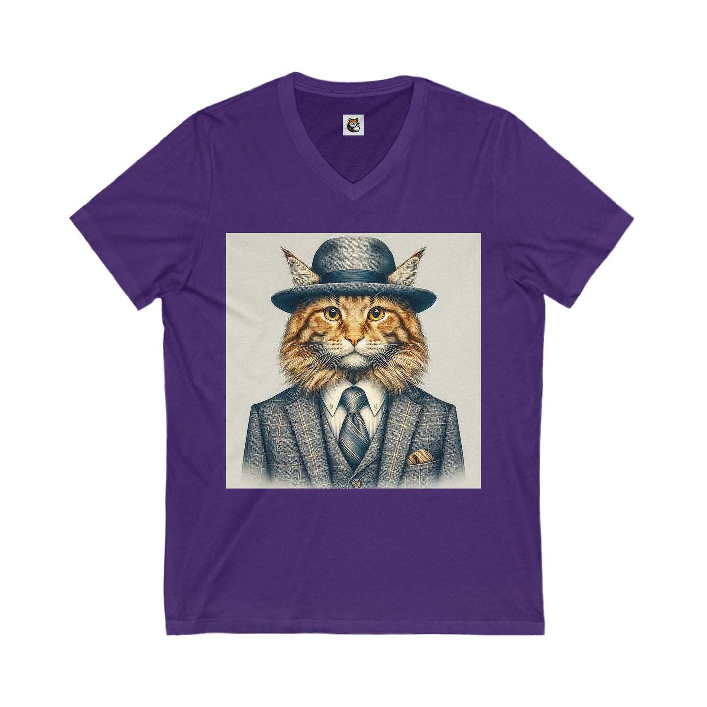 Maine Coon Unisex Jersey Short Sleeve V-Neck Tee