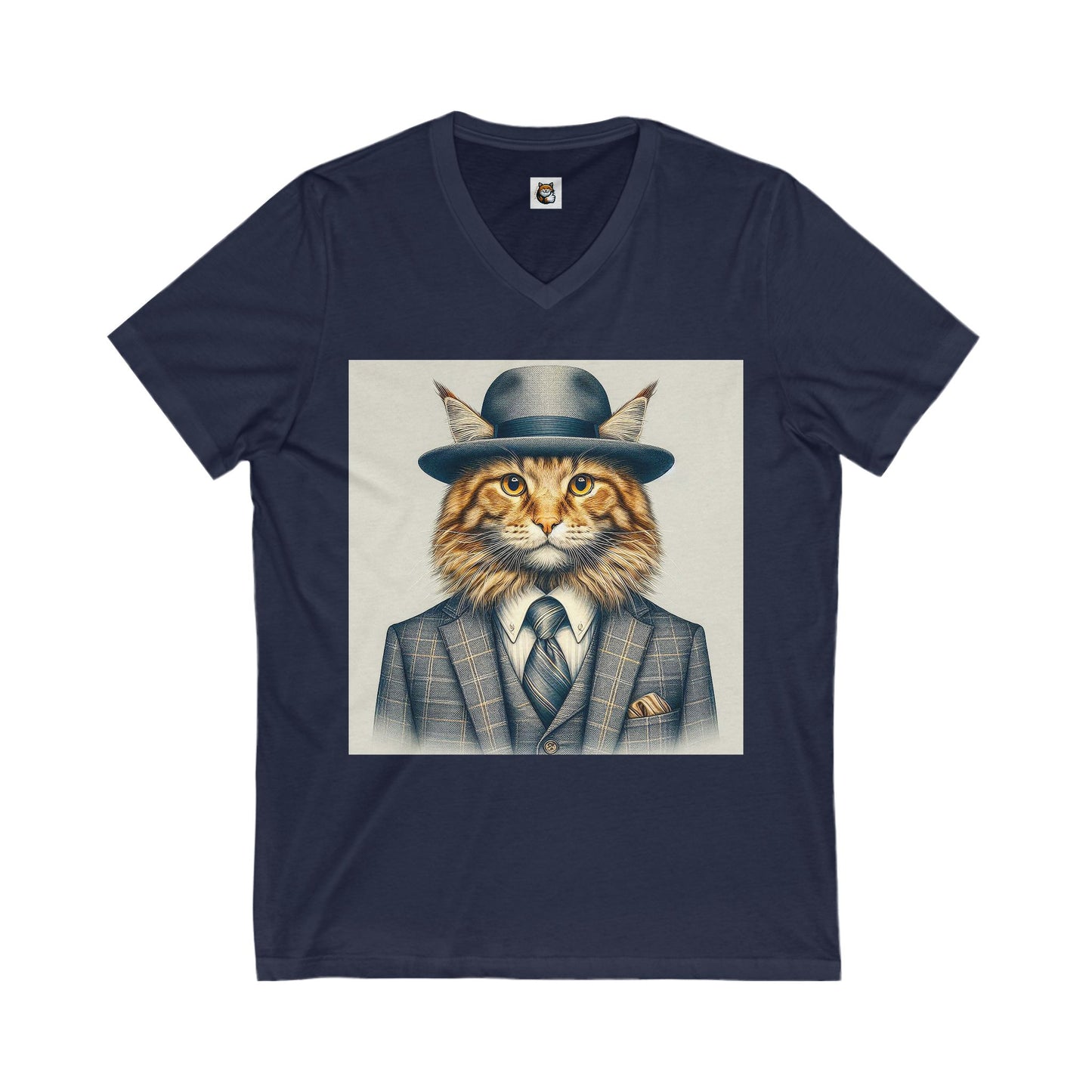 Maine Coon Unisex Jersey Short Sleeve V-Neck Tee