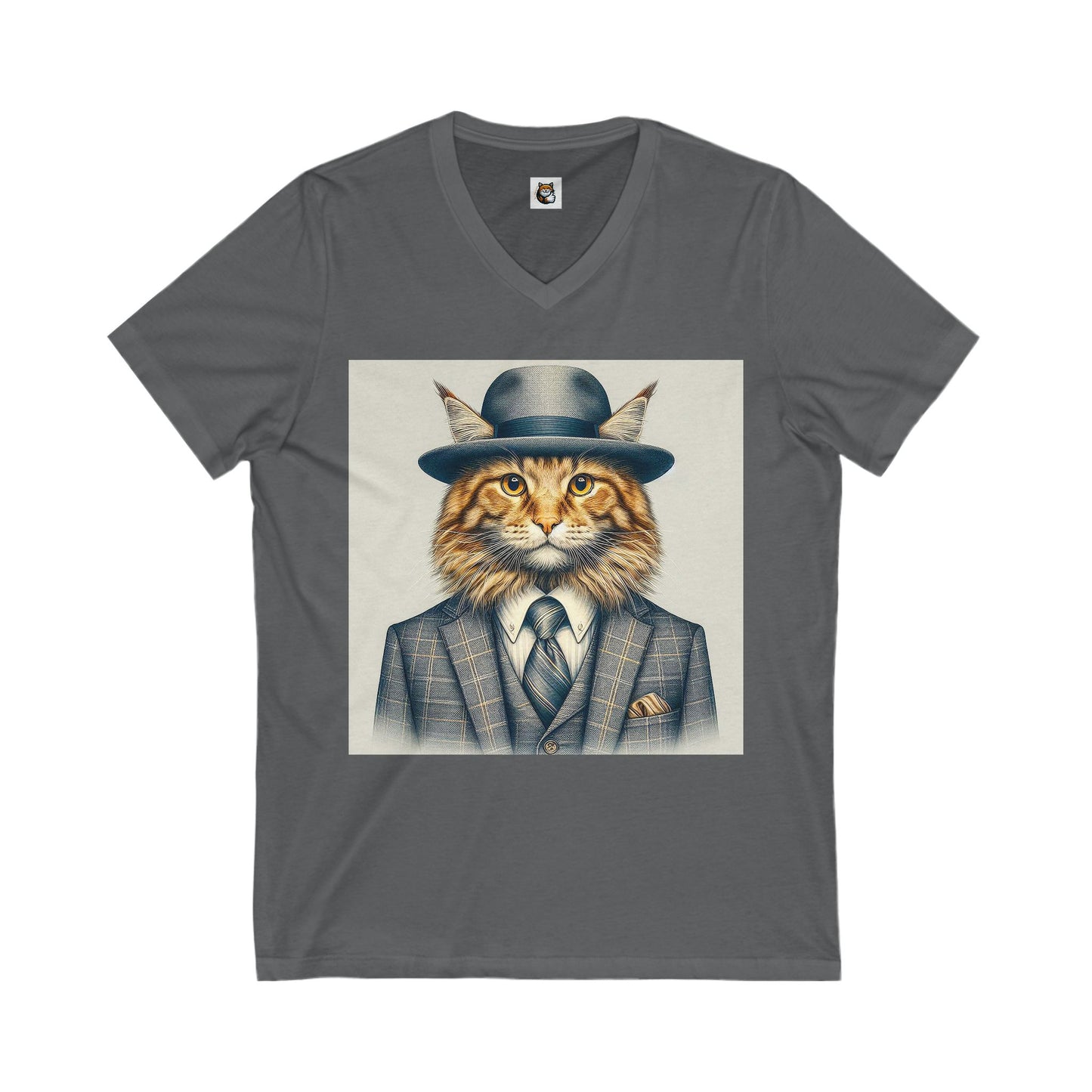 Maine Coon Unisex Jersey Short Sleeve V-Neck Tee