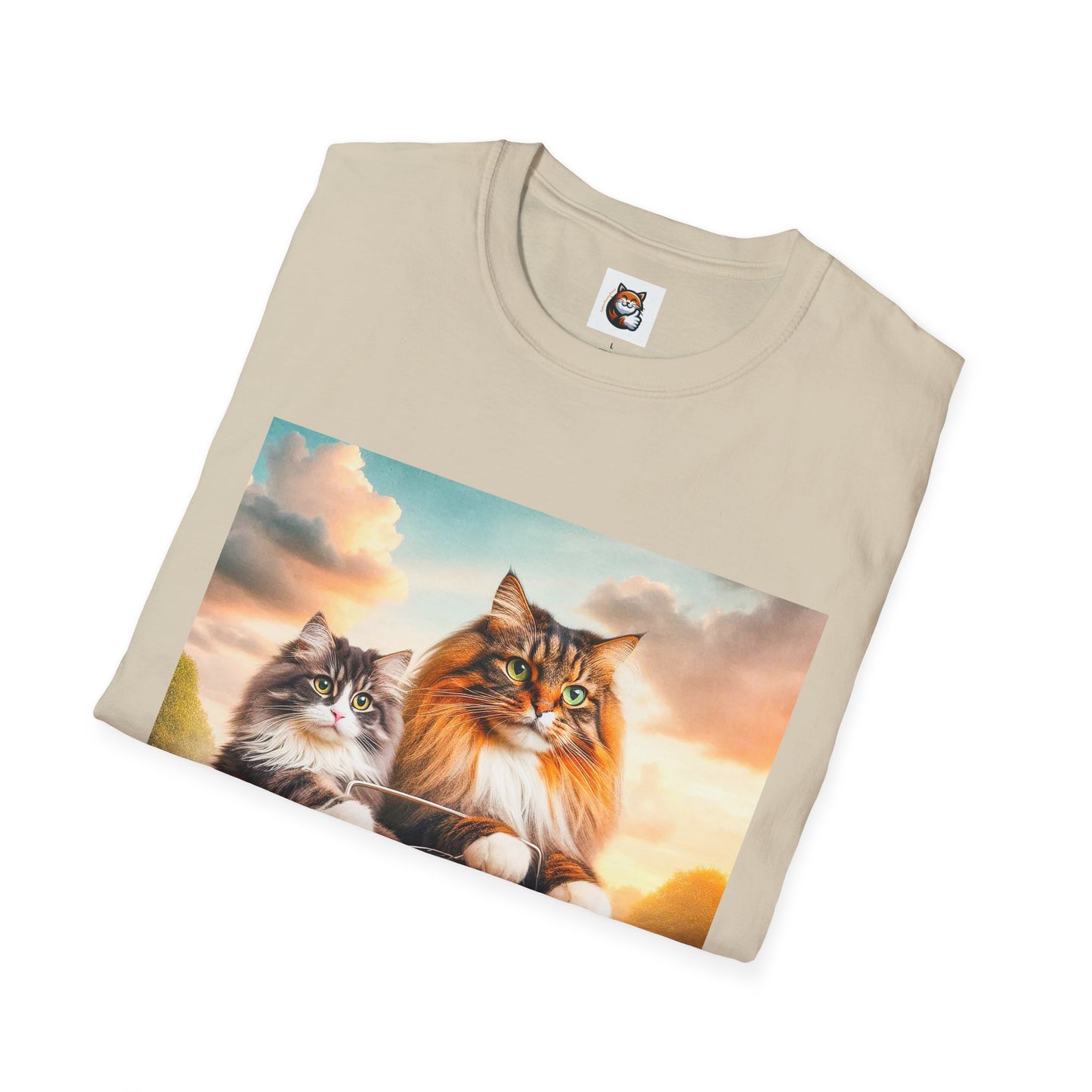 Wacky Norwegian Forest Cat Unisex Softstyle T-Shirt
