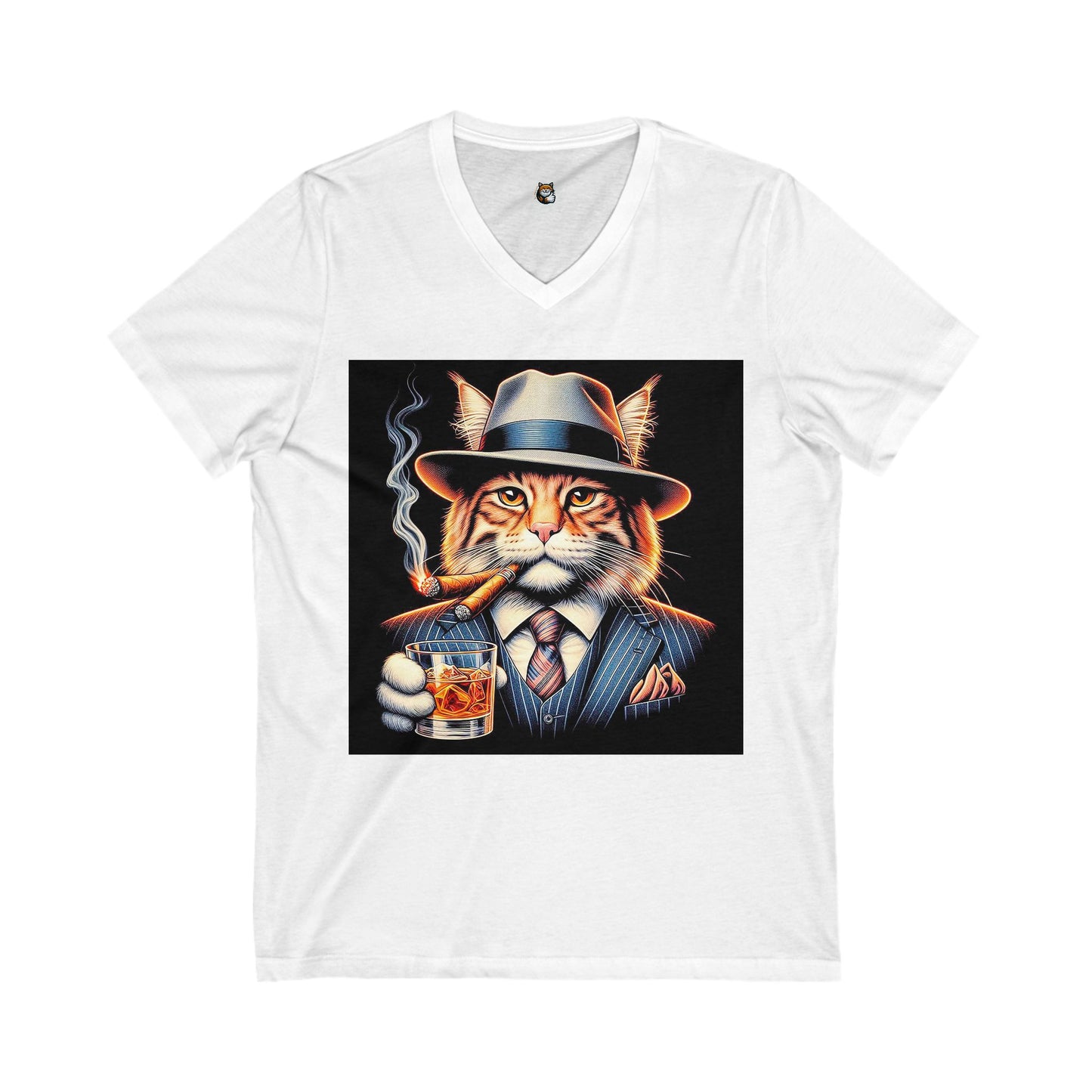Maine Coon Unisex Jersey Short Sleeve V-Neck Tee