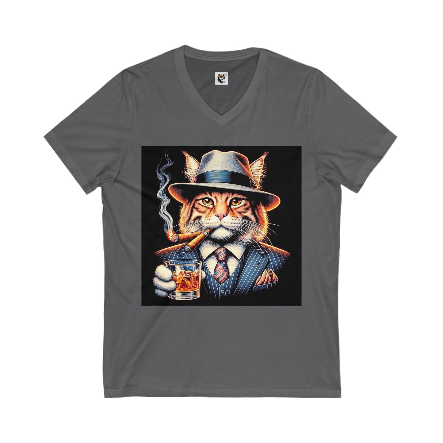 Maine Coon Unisex Jersey Short Sleeve V-Neck Tee