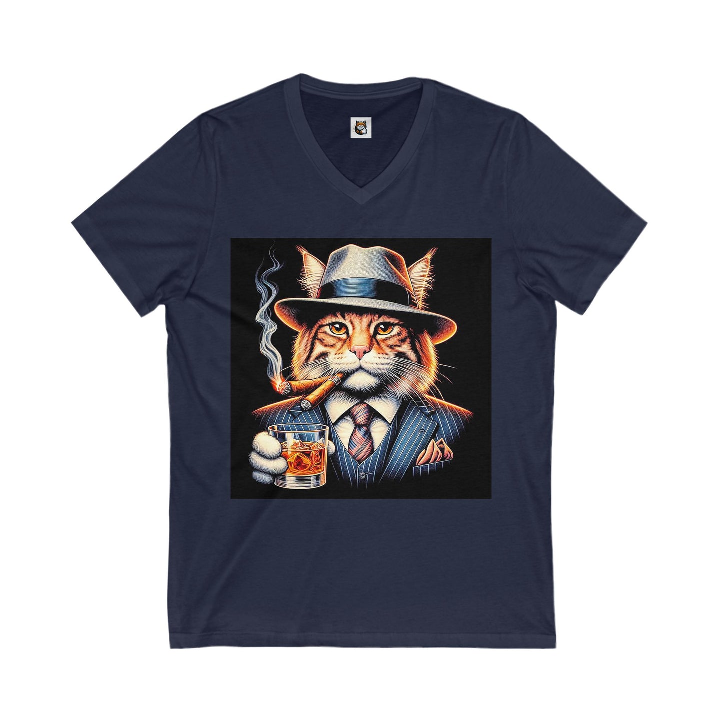 Maine Coon Unisex Jersey Short Sleeve V-Neck Tee