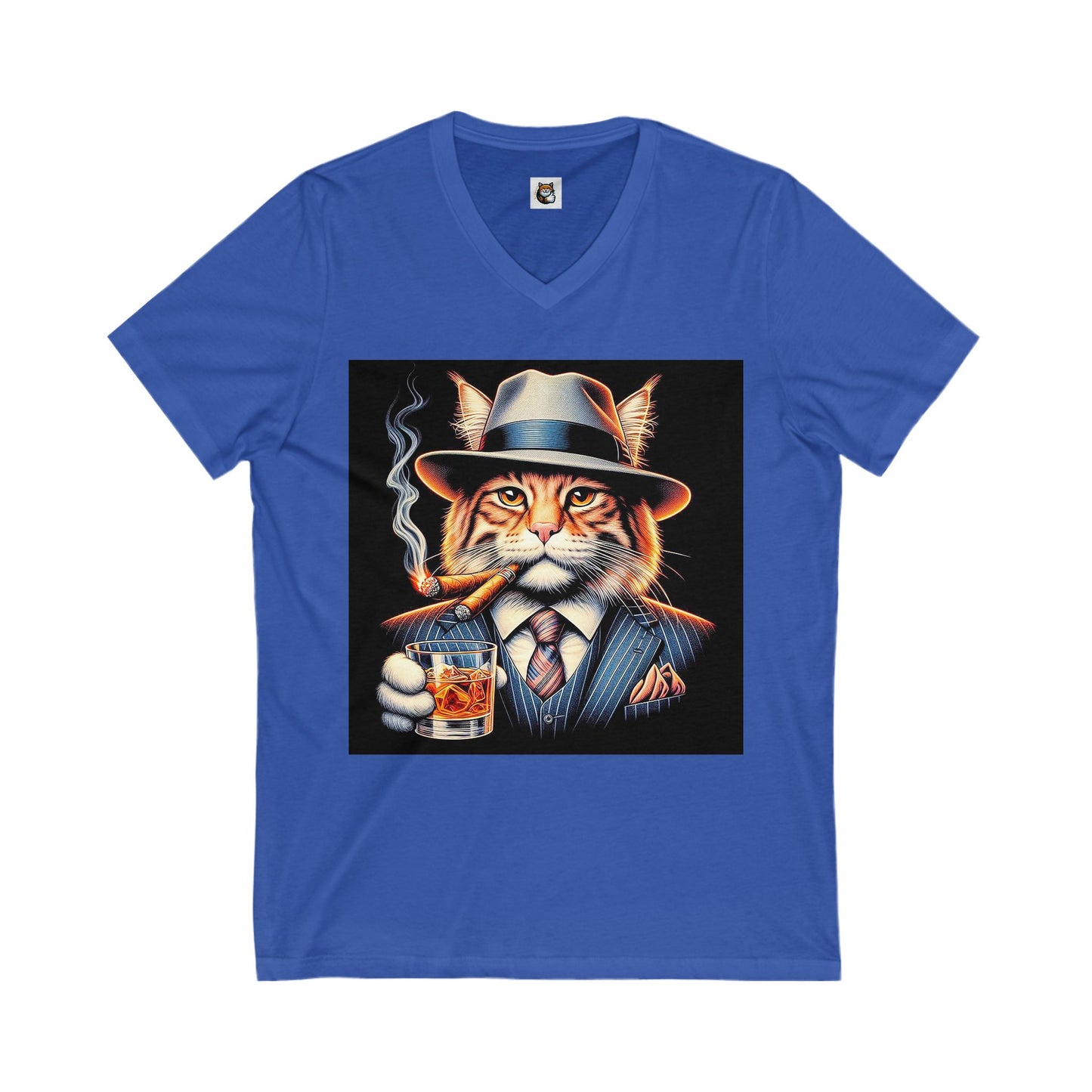 Maine Coon Unisex Jersey Short Sleeve V-Neck Tee